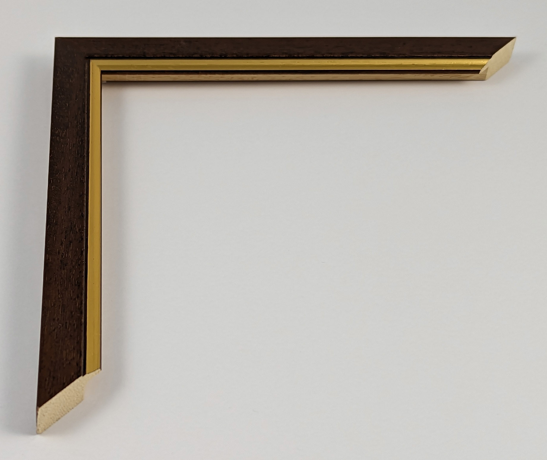 A5190 - 15x13 -σκούρο καρυδί με χρυσό κορδόνι, ξύλο αγιούζ