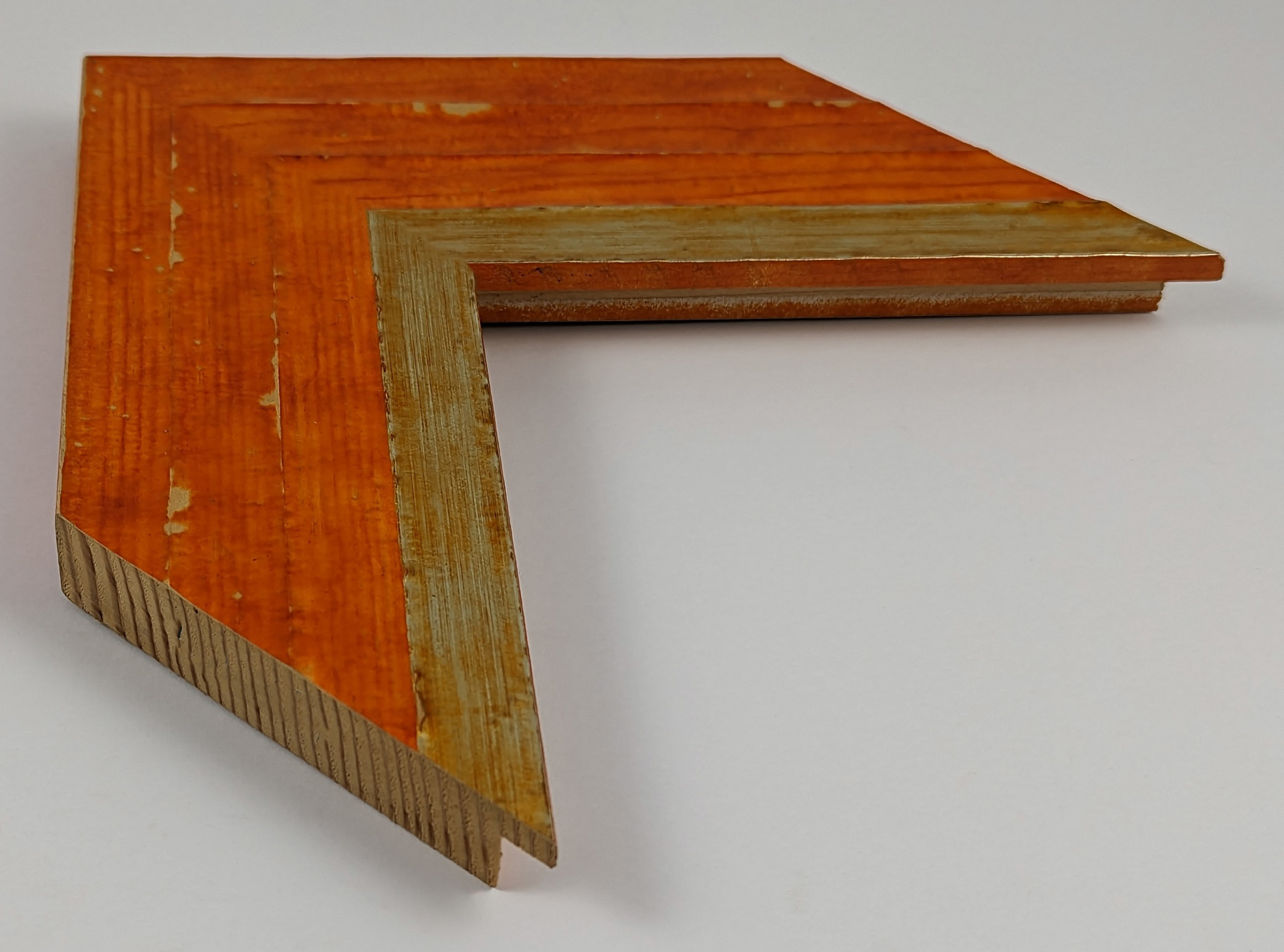 2247 - 78x20 - πορτοκαλί ασημί, ξύλο πεύκο