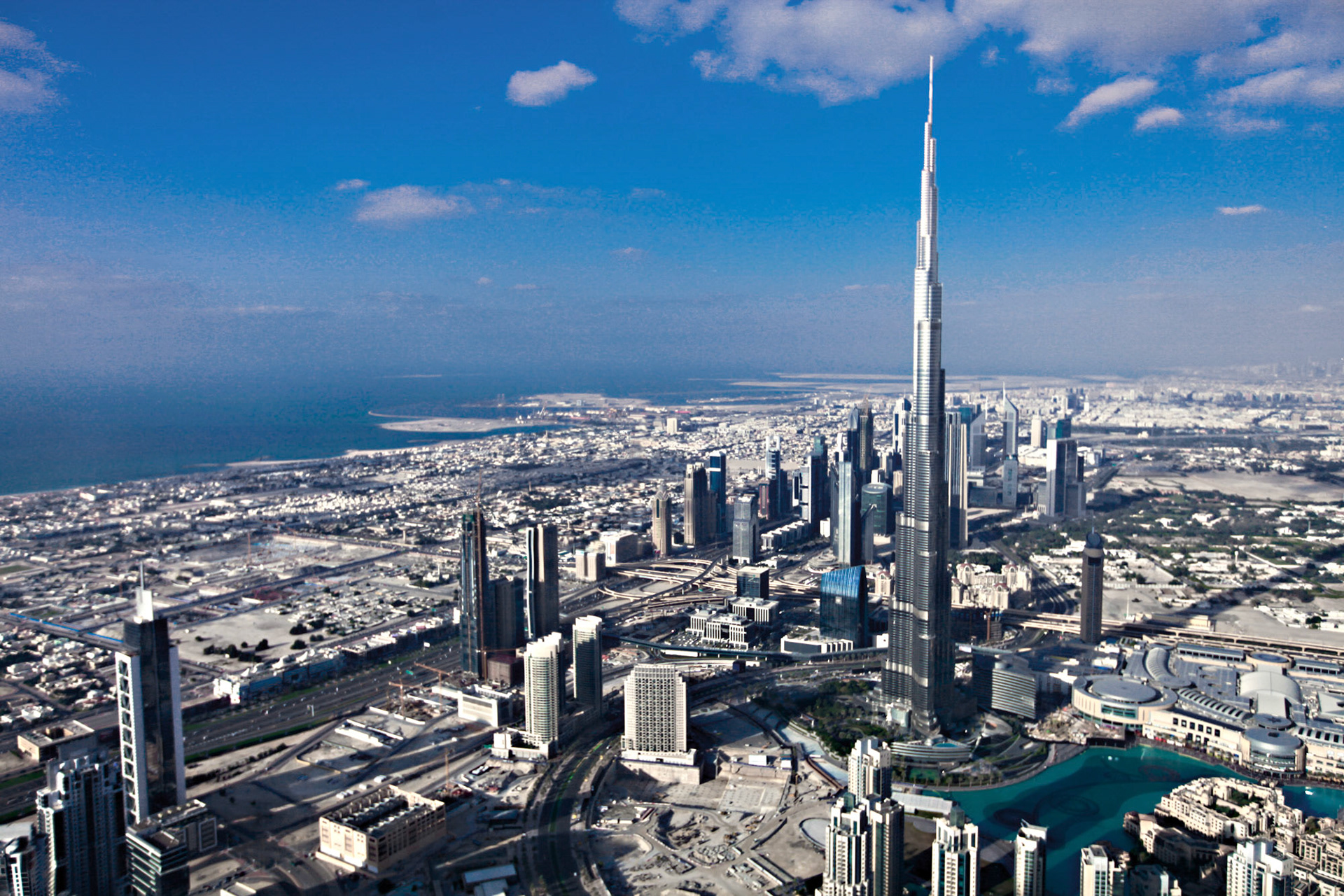 Aerial Shot of Burj Khalifa, Dubai, UAE