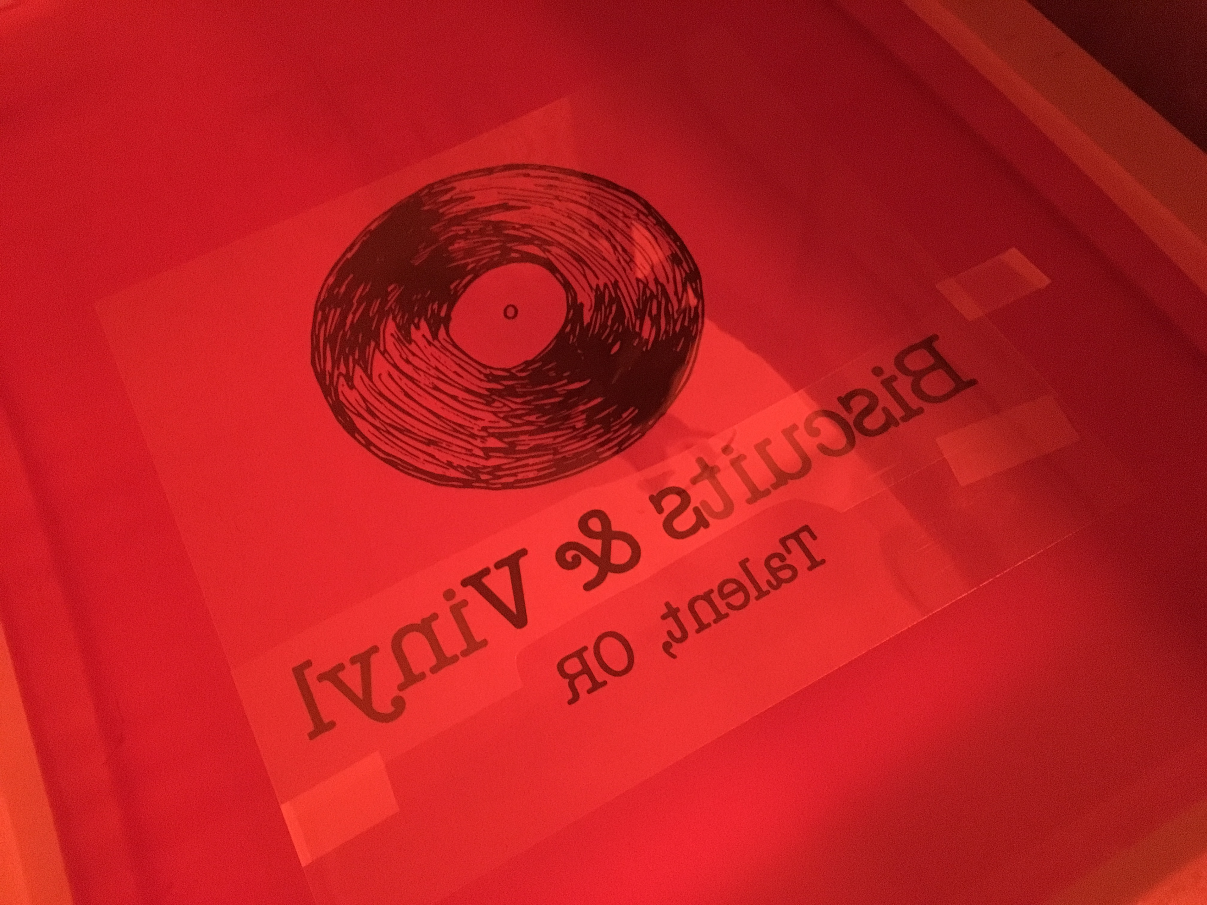 Screen for cotton totes supporting local business