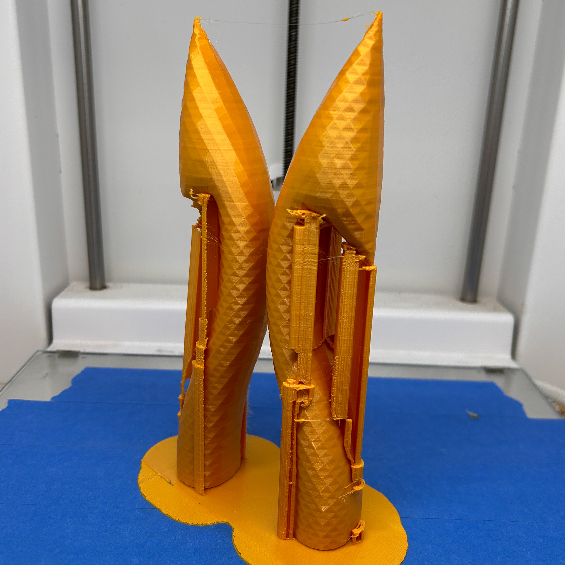 3D-printed golden triton. Modeling+Printing