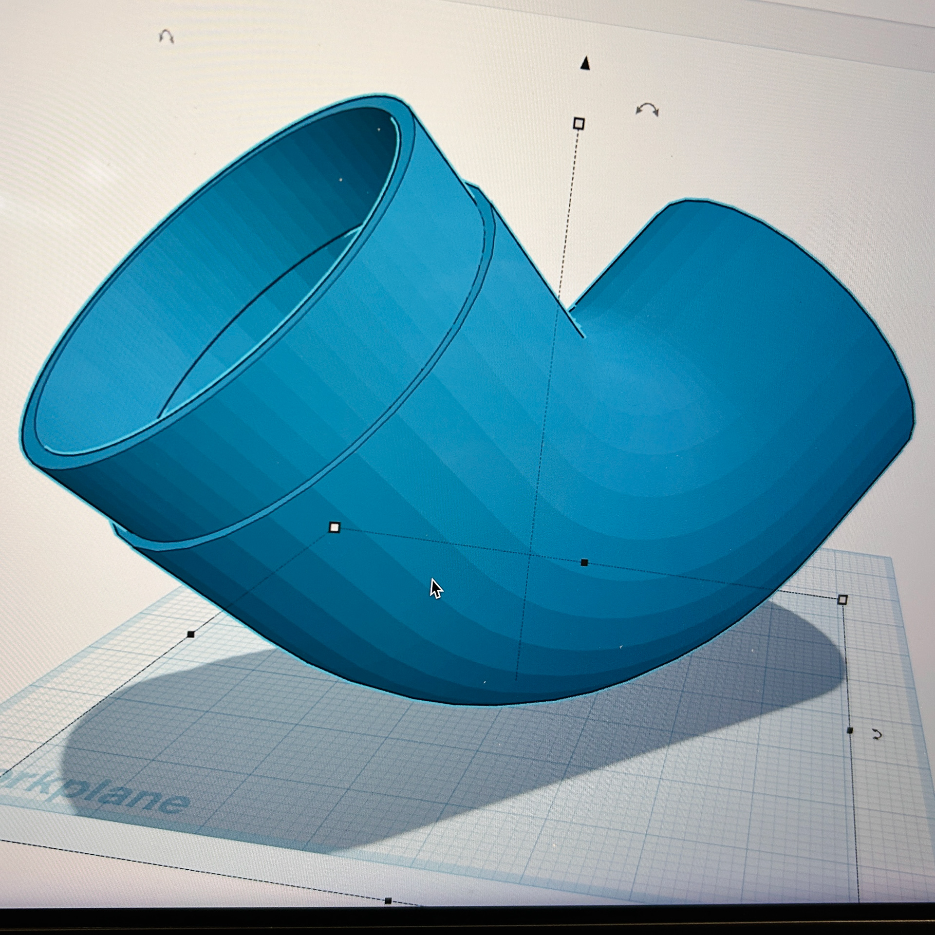 Modeling 4in 90º ducting adapter