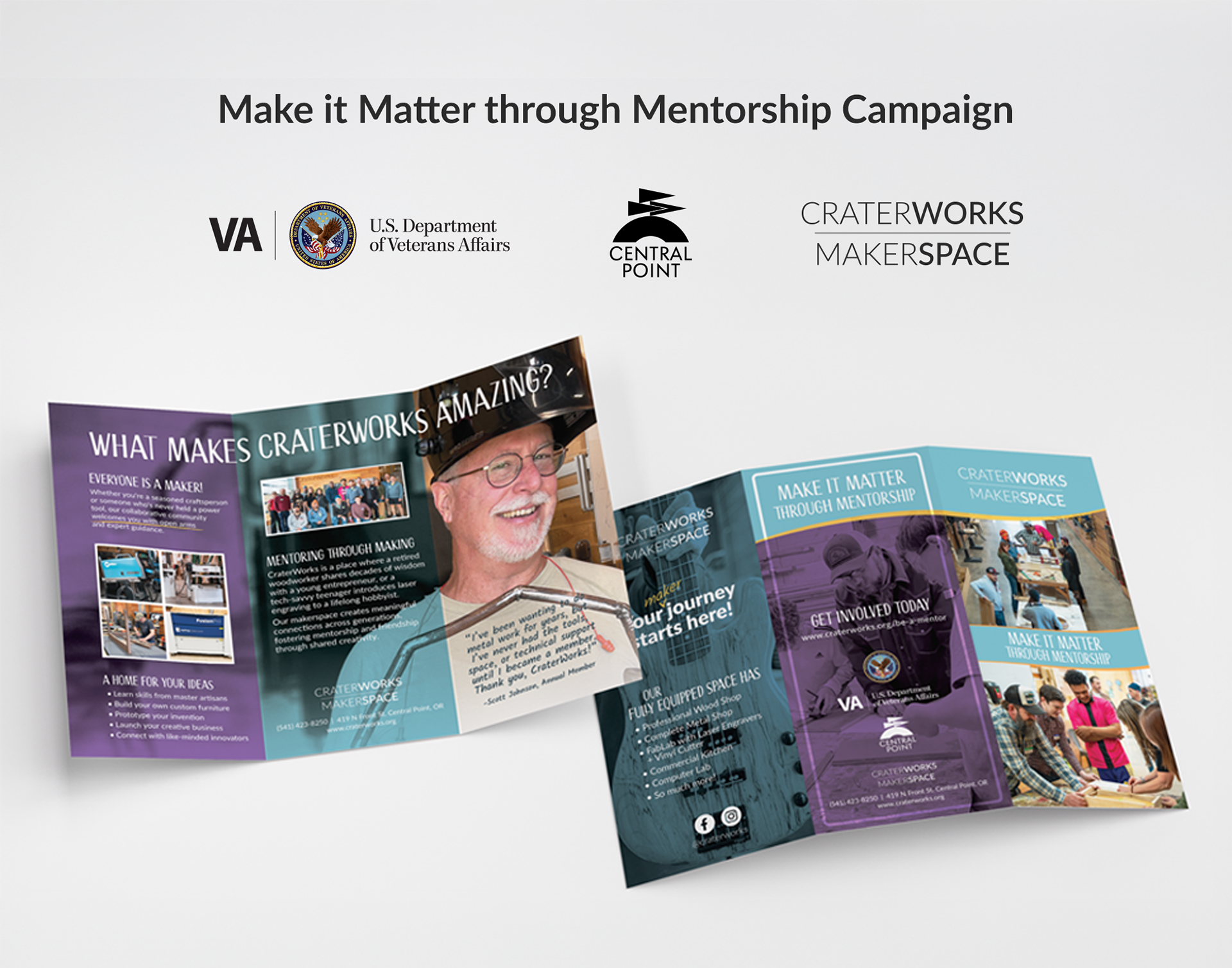 Mockup: Trifold flyer for interagency program collaboration