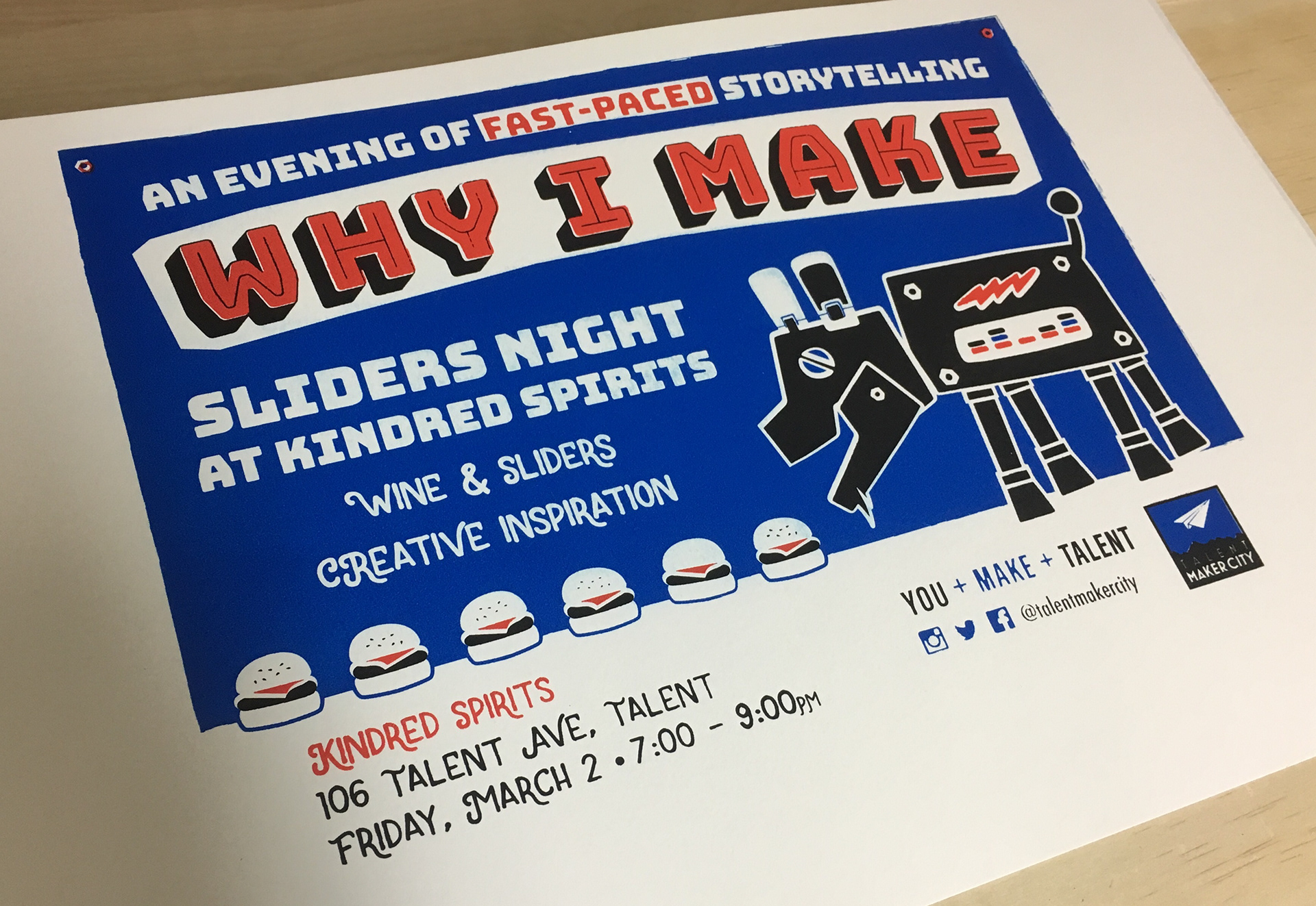 3-color screenprinted poster. Design+Print