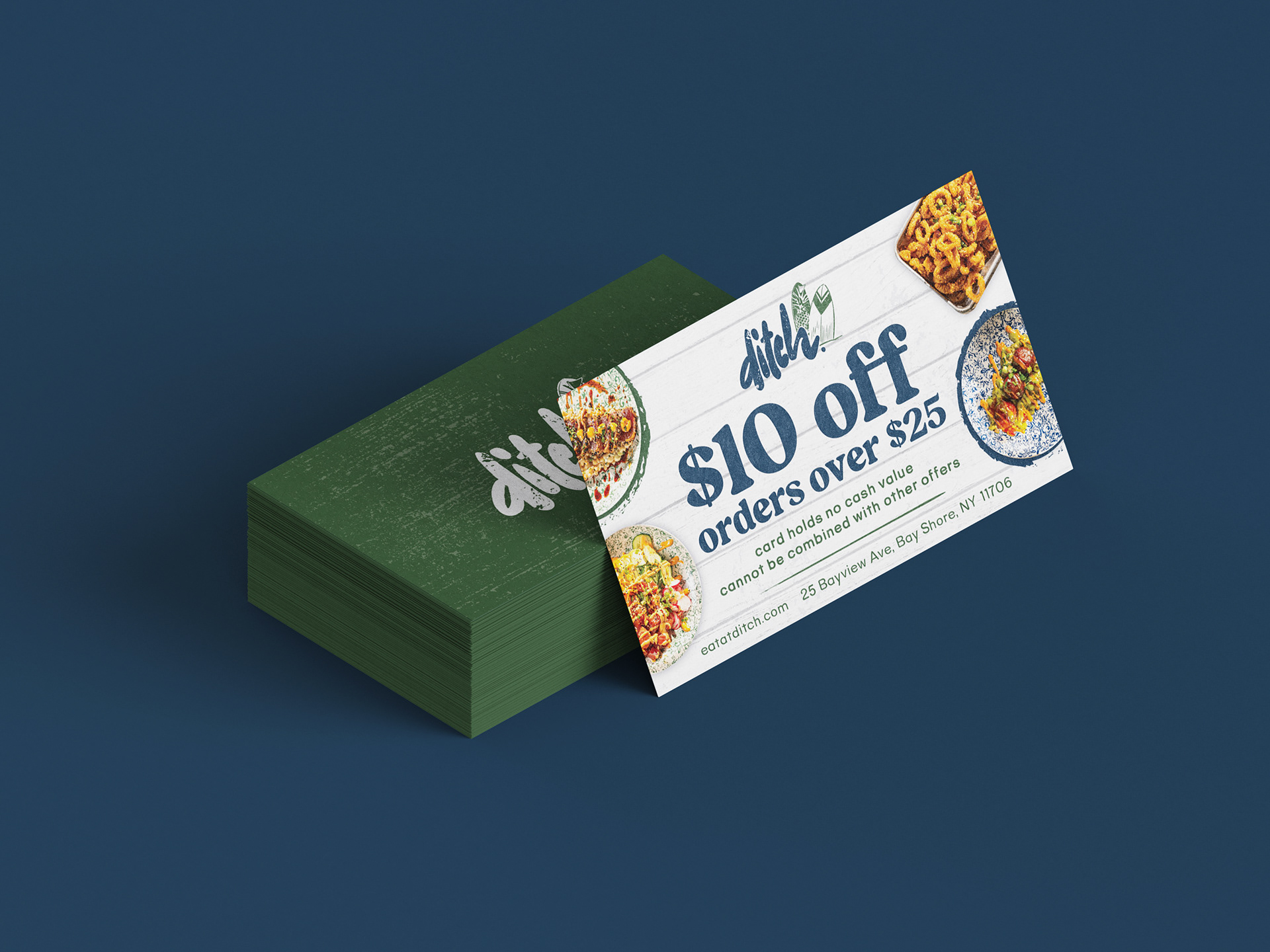 Mockup of Coupon Card for Ditch
