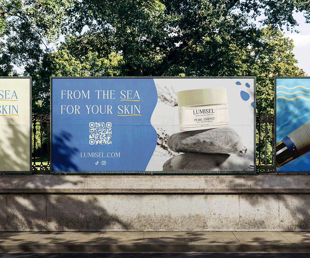 Gif of three horizontal outdoor billboard ads