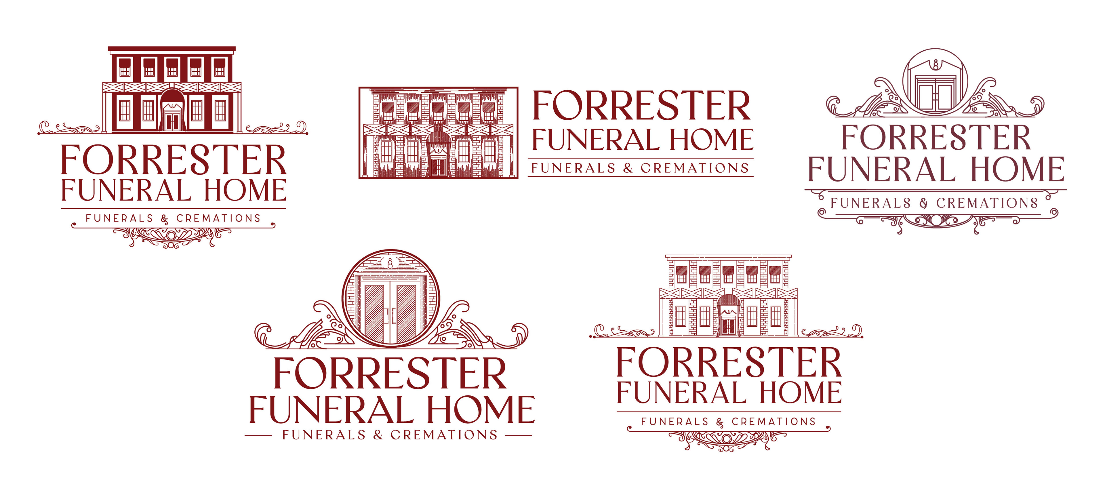 Various Logos Presented to the Client before the Final Logo was Chosen