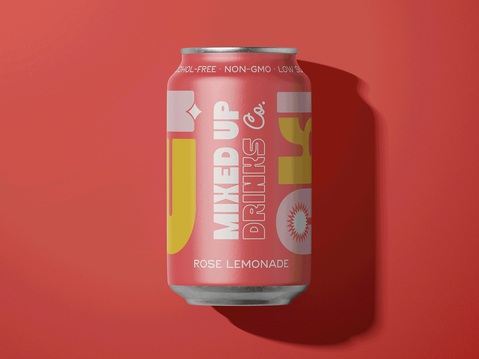 GIF animation of drink can package design for various flavors
