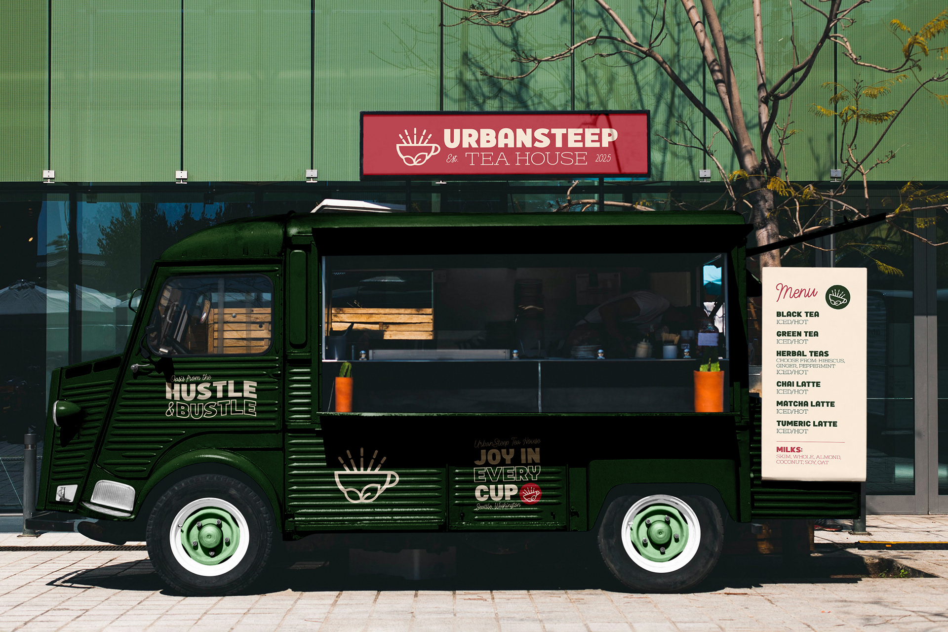 Take away vintage truck wrap artwork