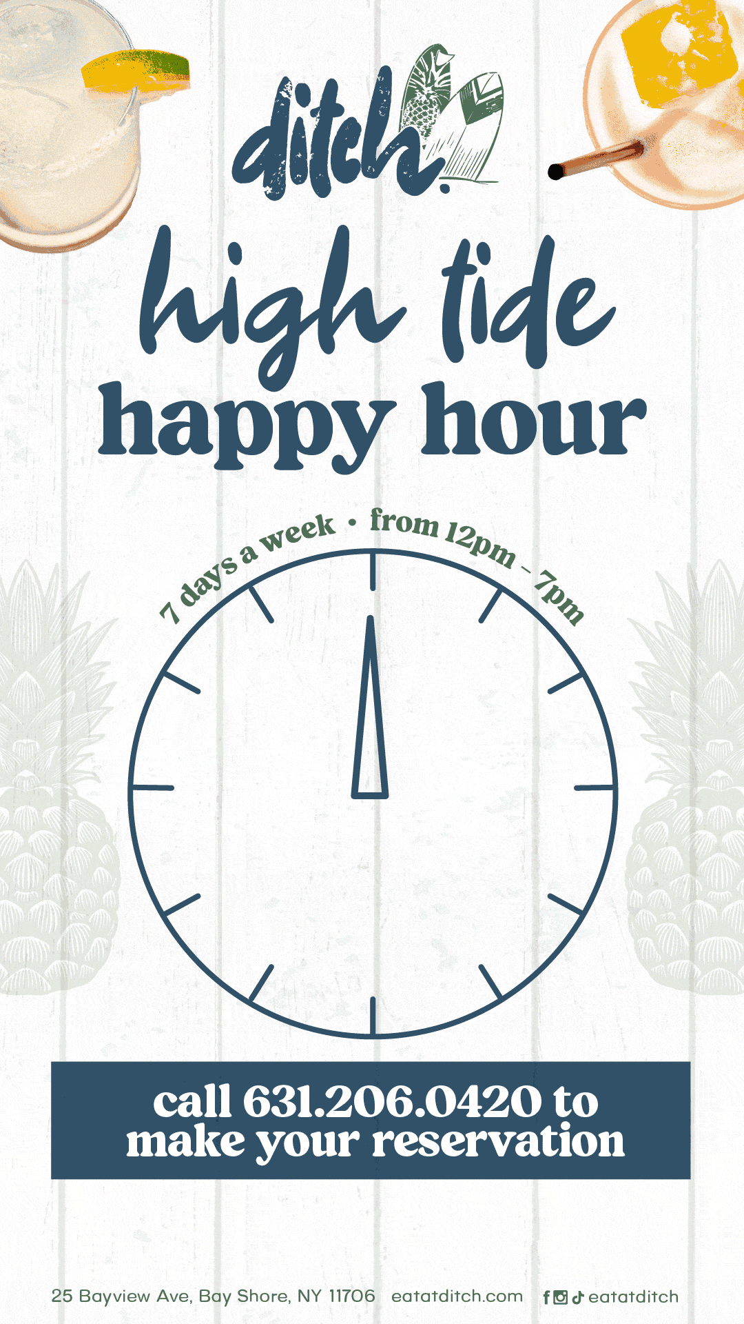 Animation of Happy Hour Advertisement for Ditch