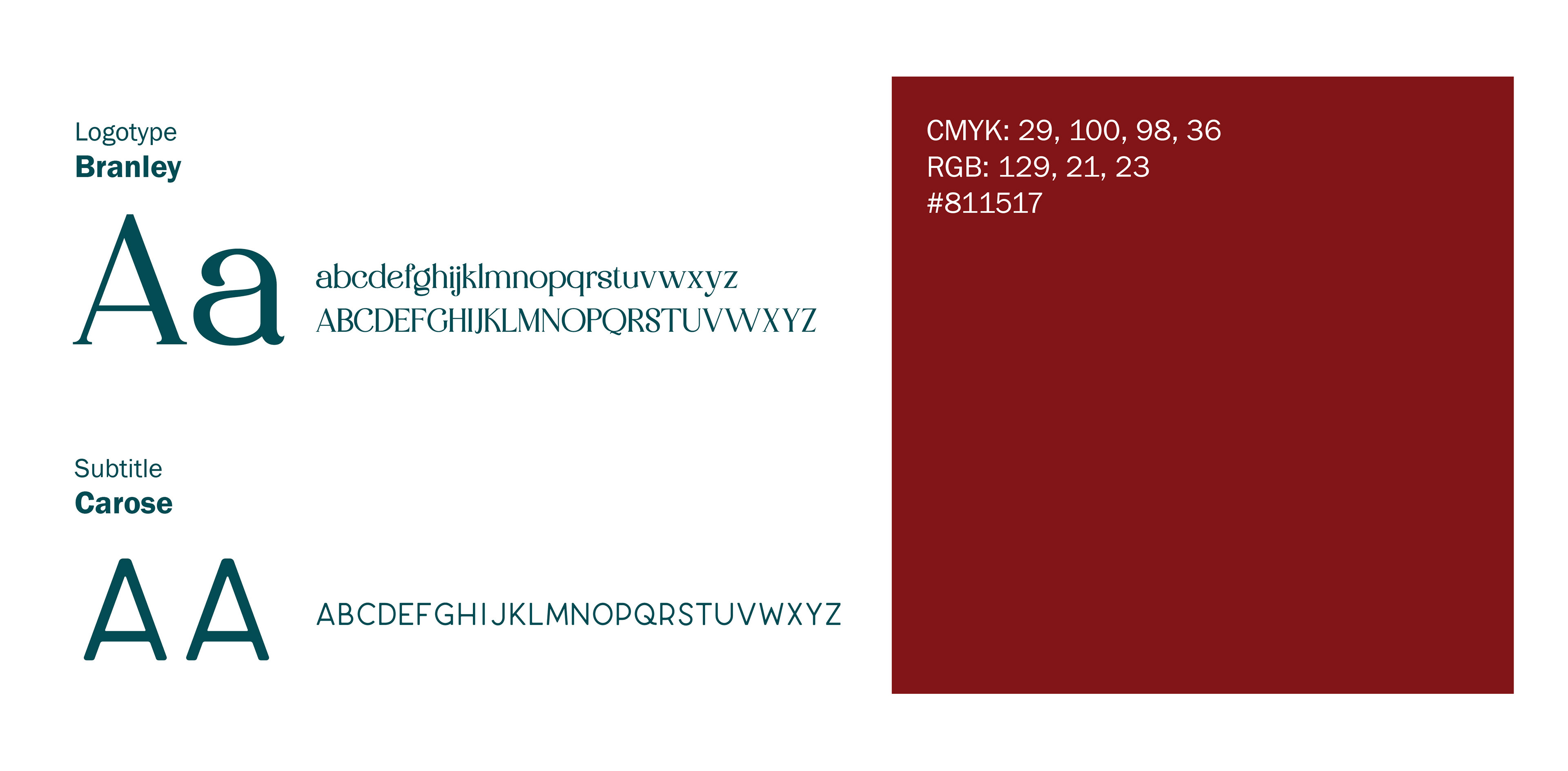 Typography and Color Palette for Forrester Funeral Home
