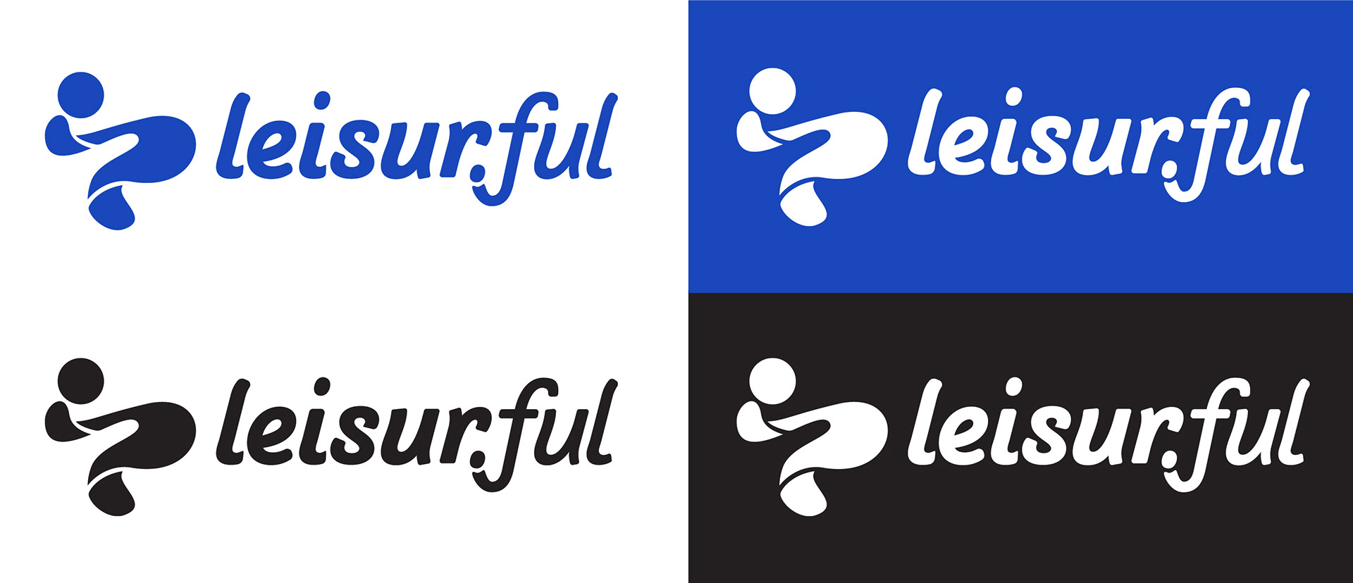 four one-color versions of logo