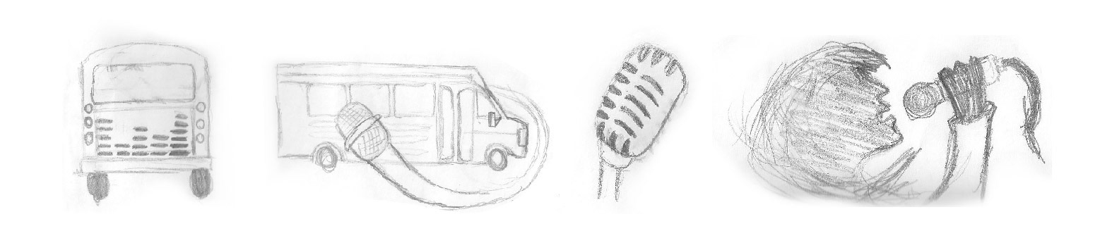 Sketches for Rolling Raoke Logo