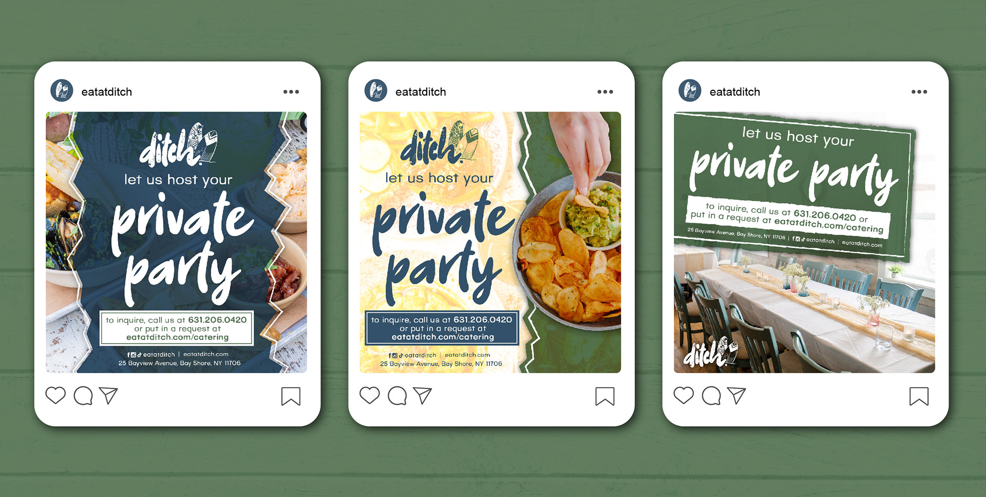 Private Party Social Media Advertisements for Ditch