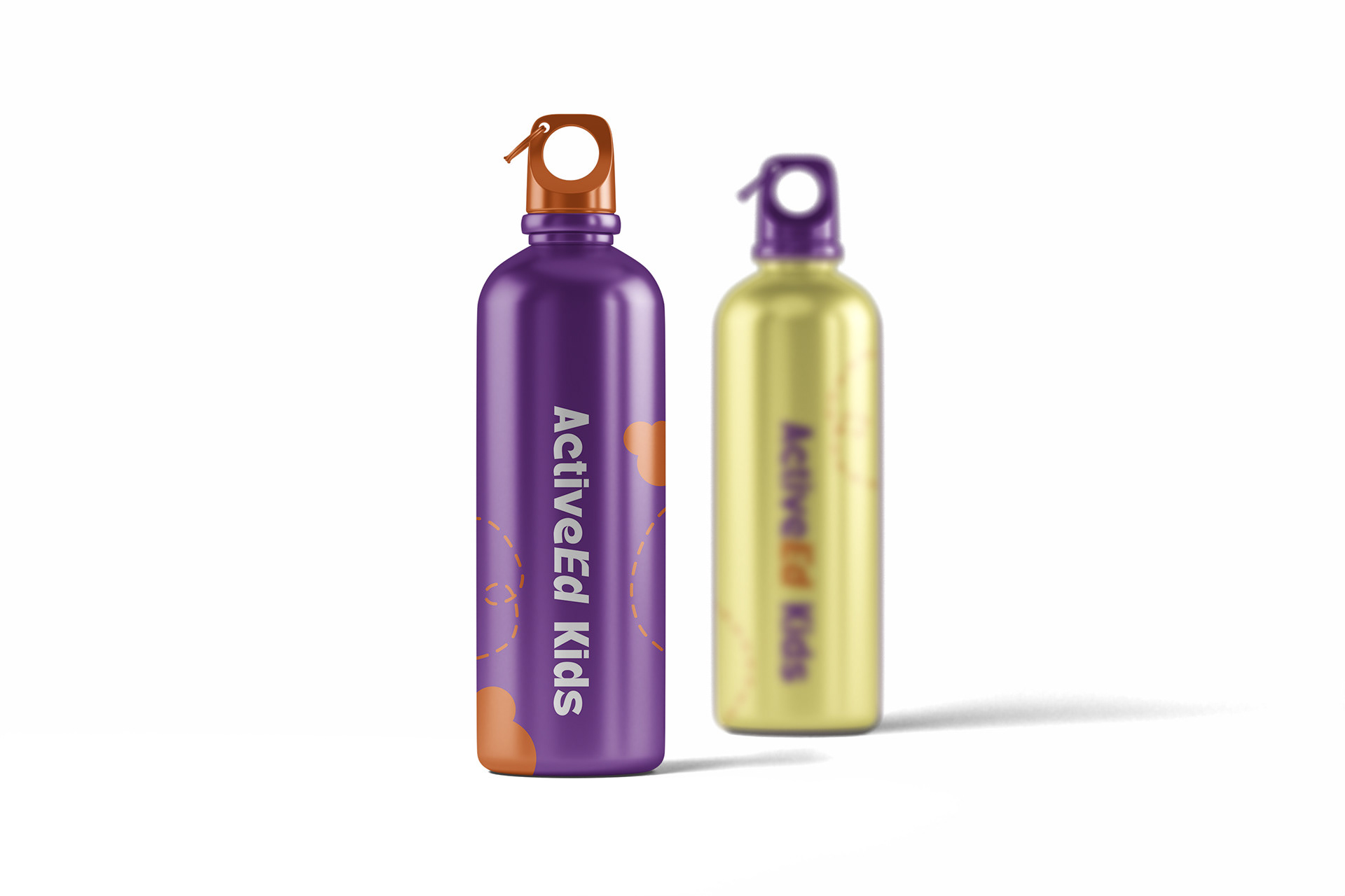Reuseable water bottle design for ActiveEd Kids to be handed out at events