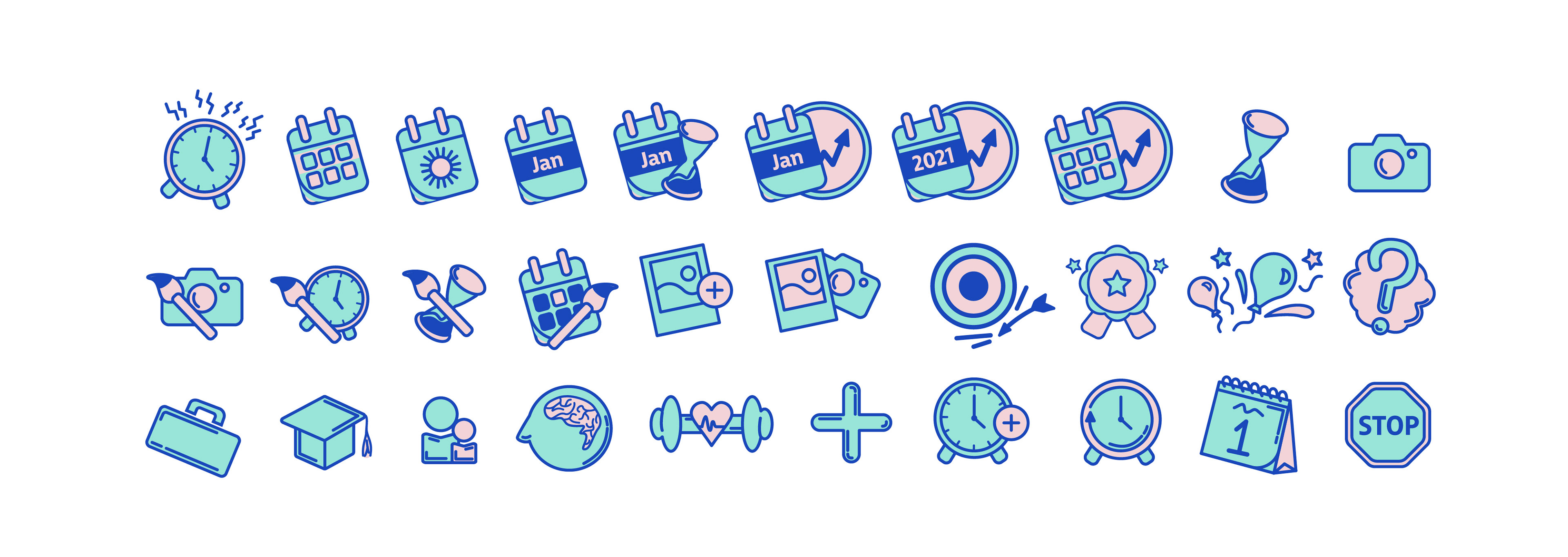 multiple icon designs created for app