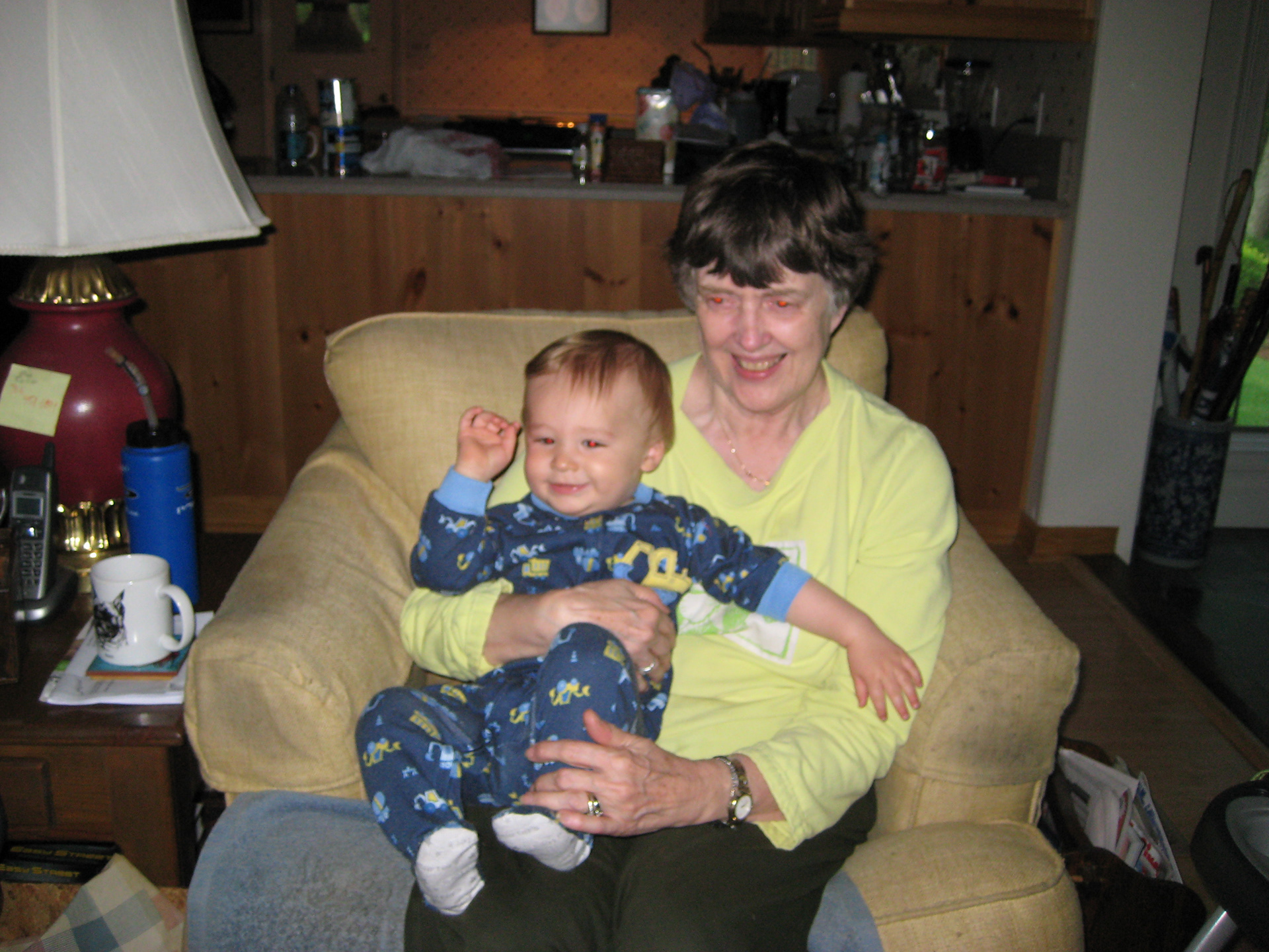 With grandson Colton