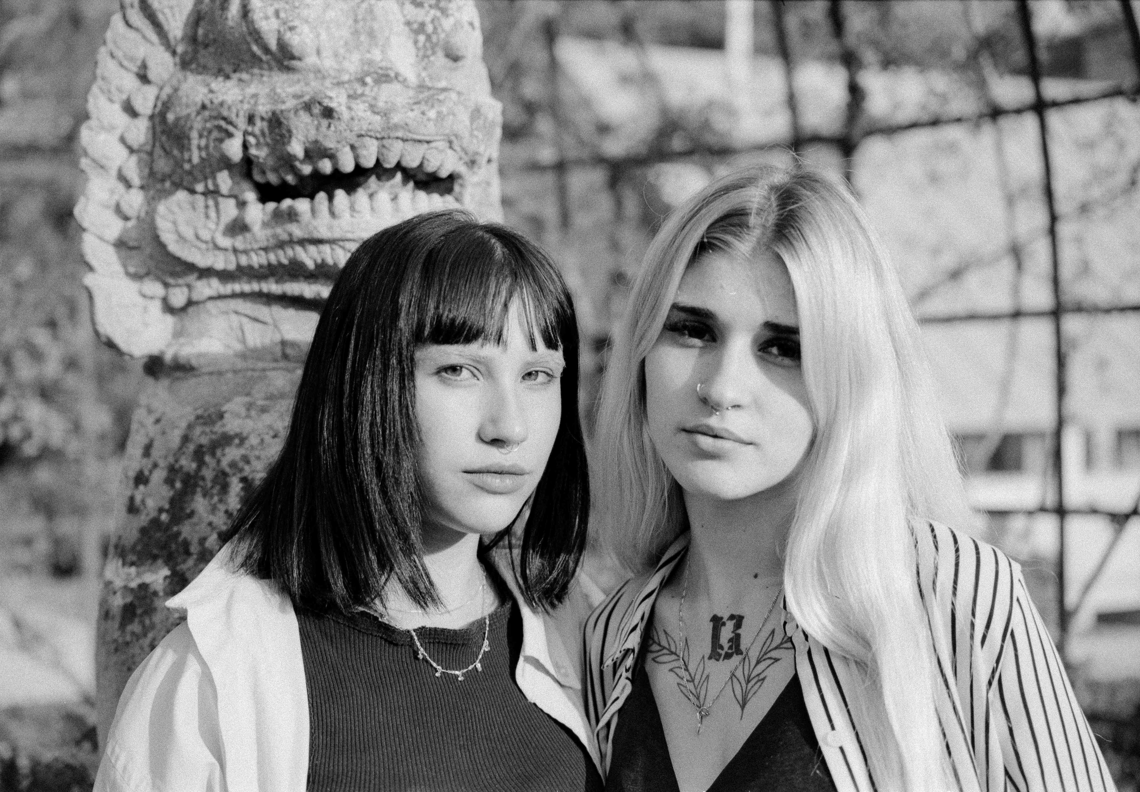 Portrait of young women in park, Lisbon