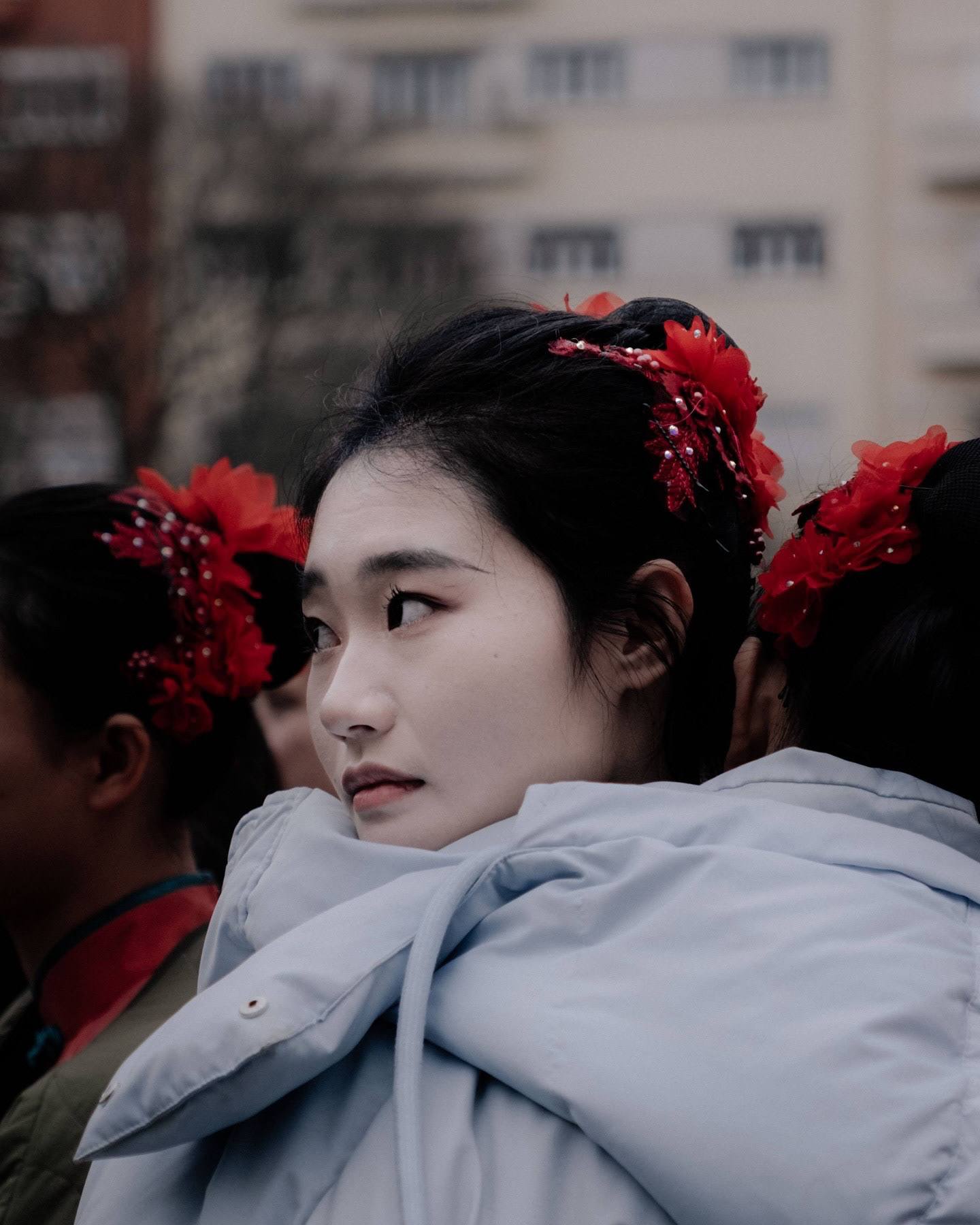 Portraid of a lady at a Chinese New Year parade
