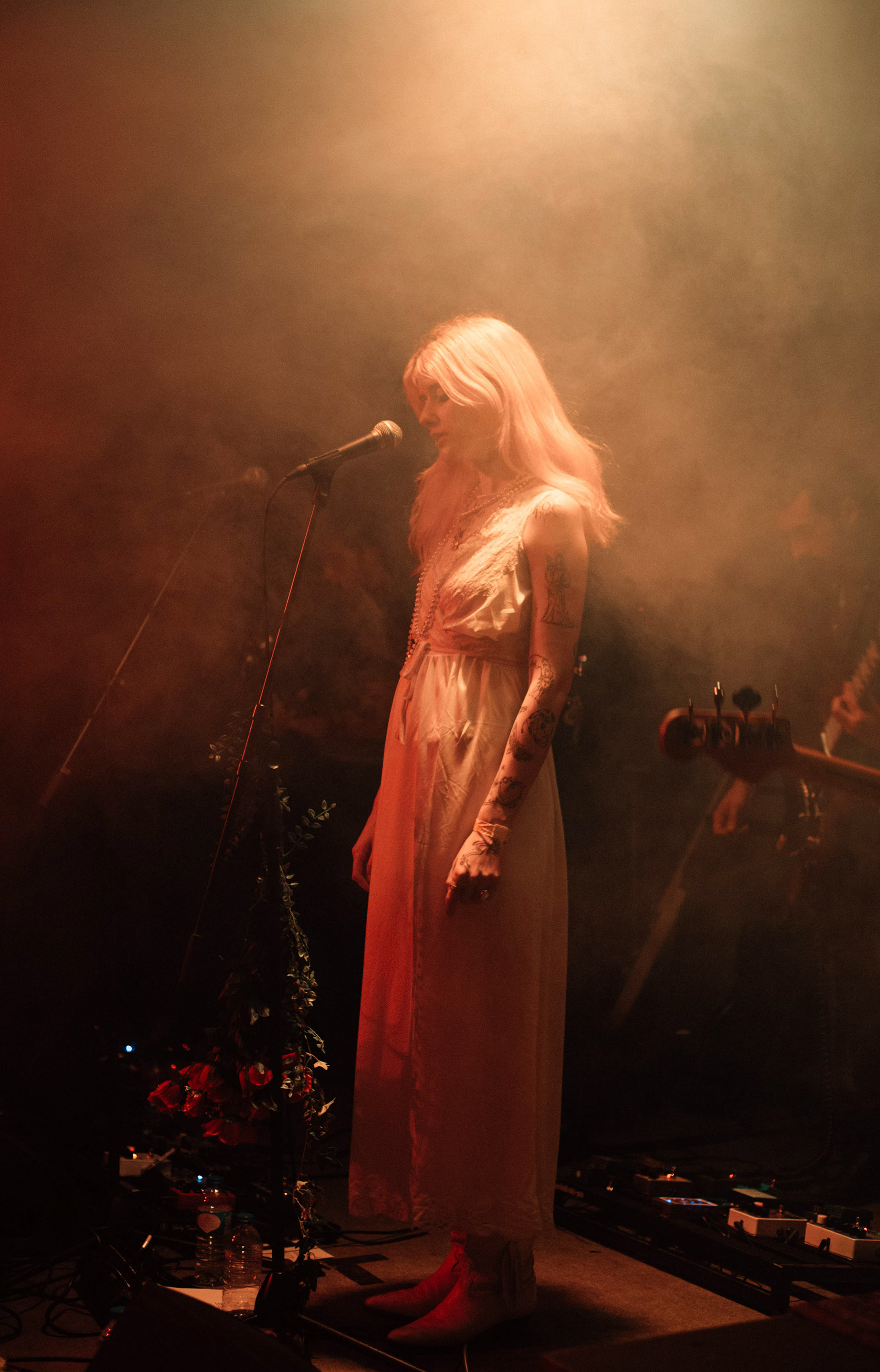 Portrait of singer indoor concert