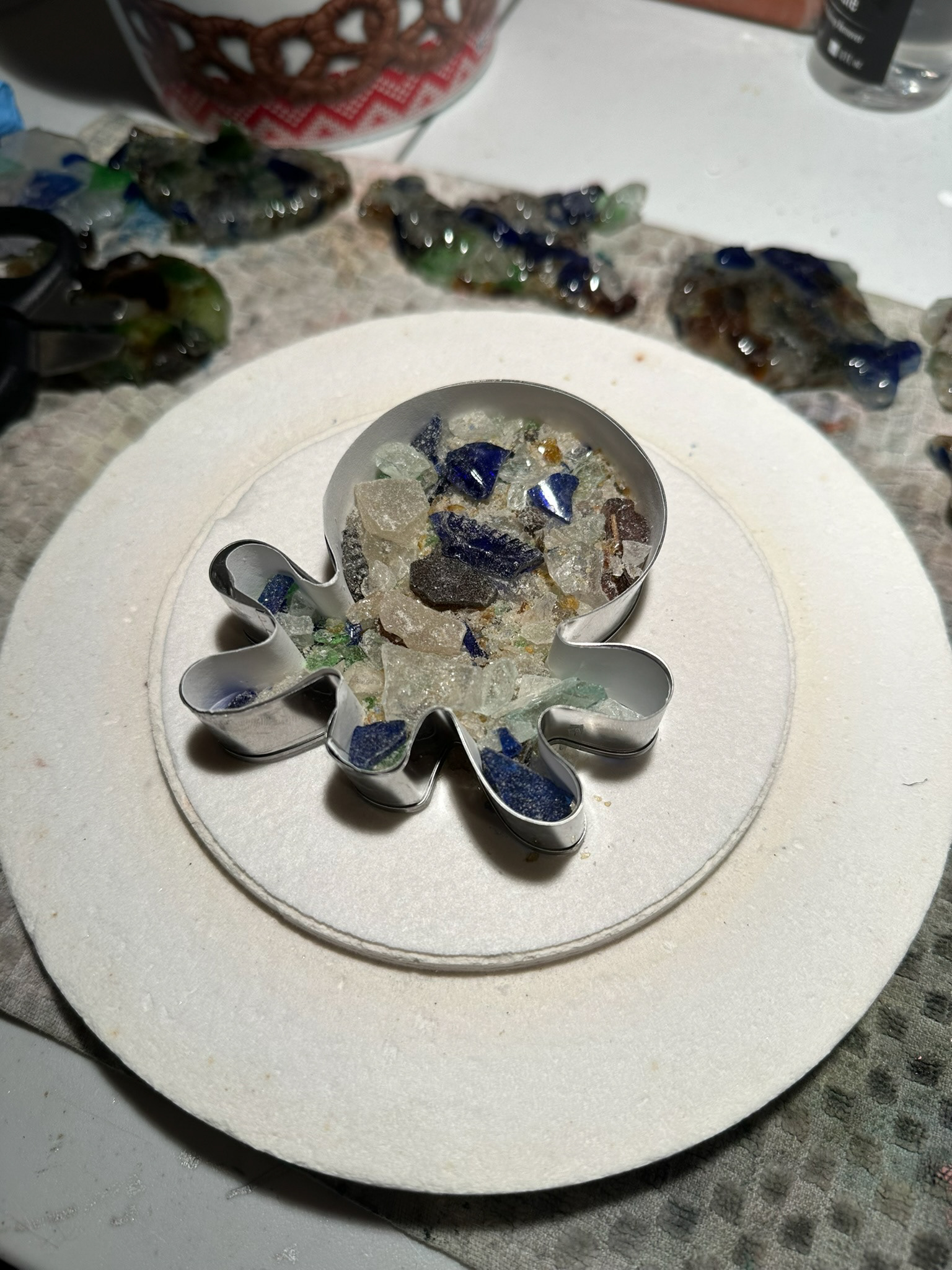 Making sure it's completely filled in