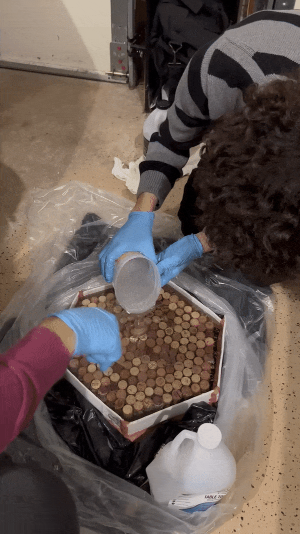 Pouring the Resin in a Circular Motion