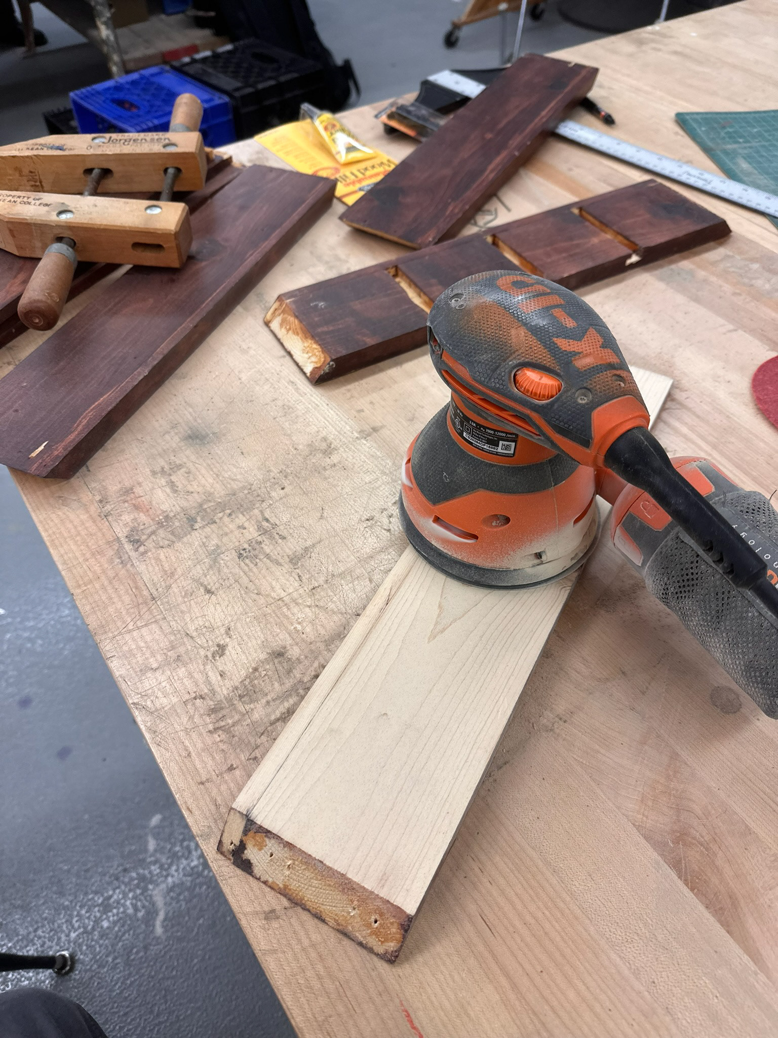 Sanding Down the Old Stain