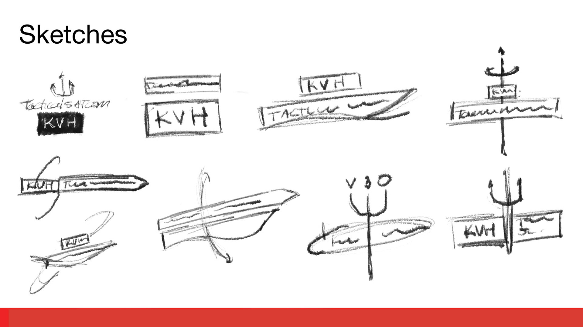 Logo sketches for tactical satcom antenna