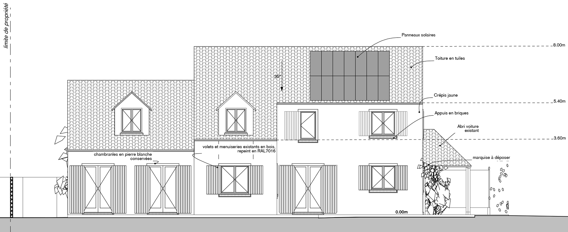 façade sur existante