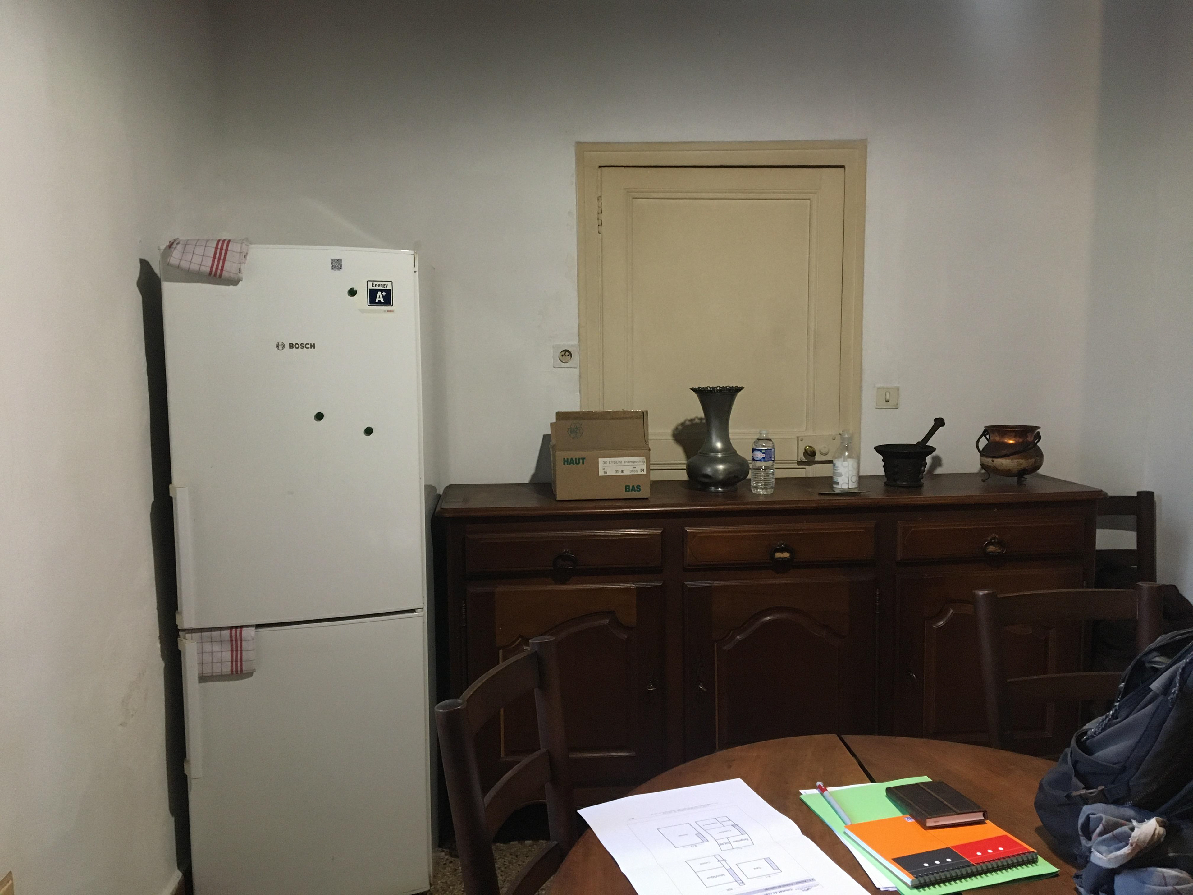 EXISTANT _ vue de la cloison de la cuisine