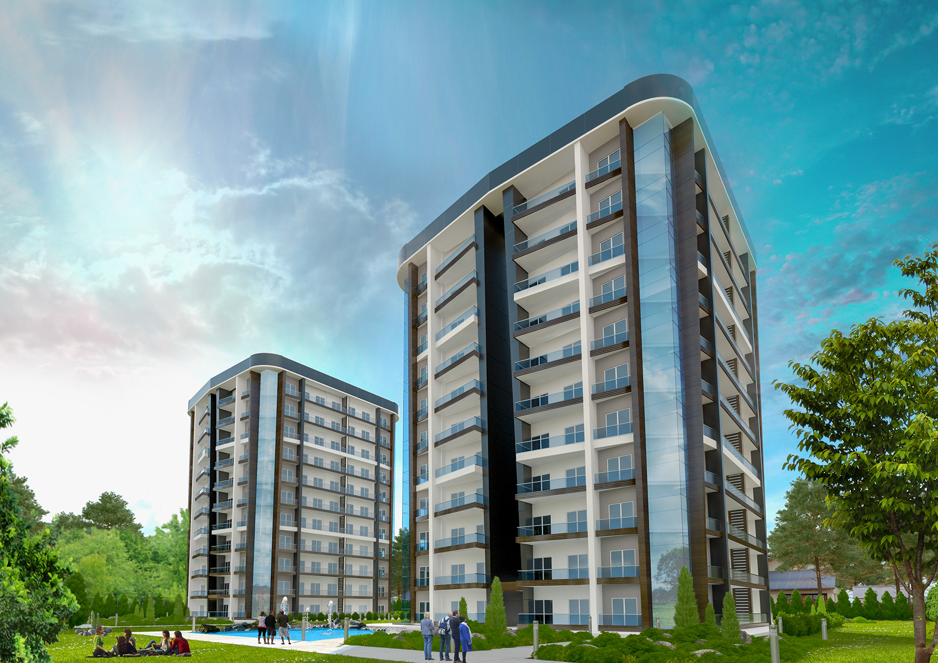 Nimbus İç Mimarlık - Twin Tower Afyon Exterior Design