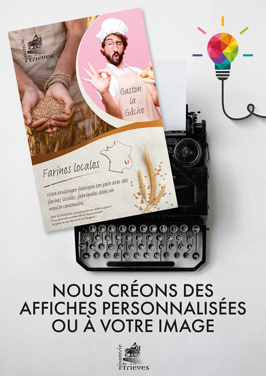 Affiche pour la minoterie du Trièves à Clelles