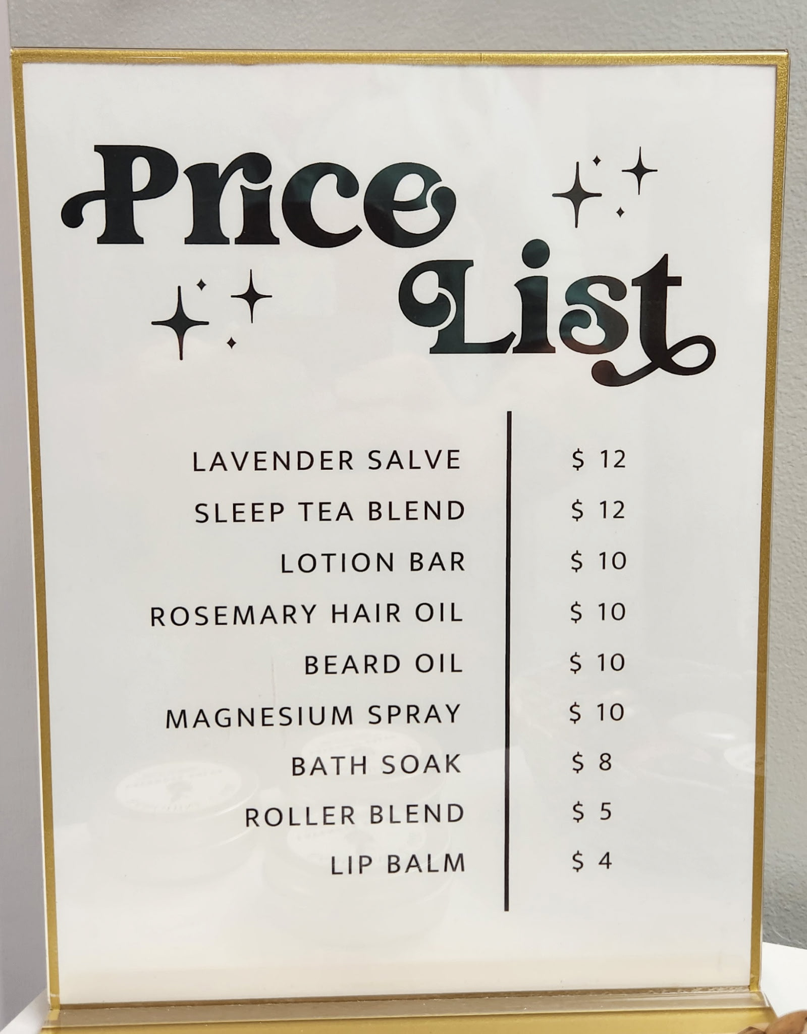 Price List Naturals