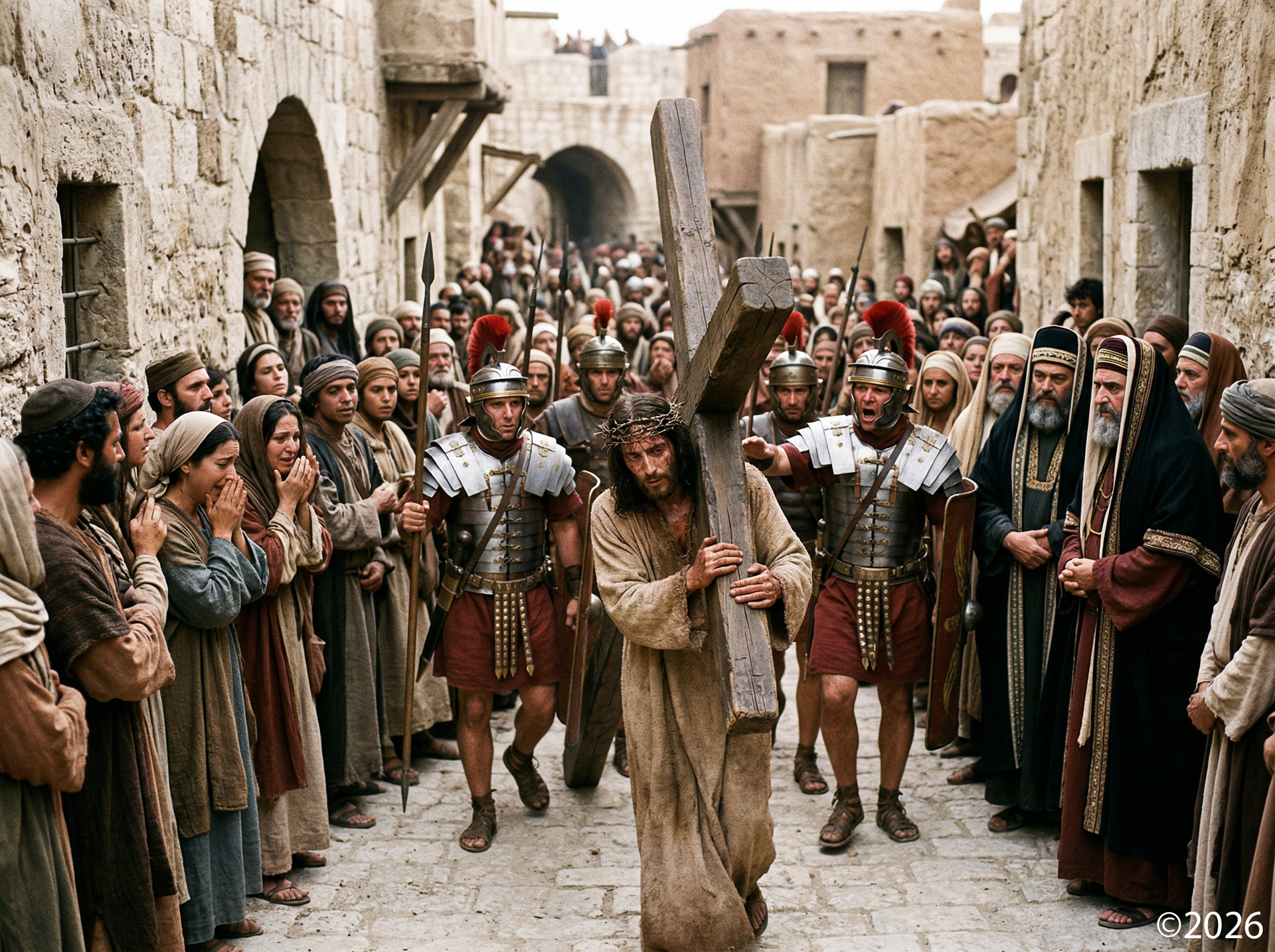 Jesus's Walk to Crucifixion John 19 16-17