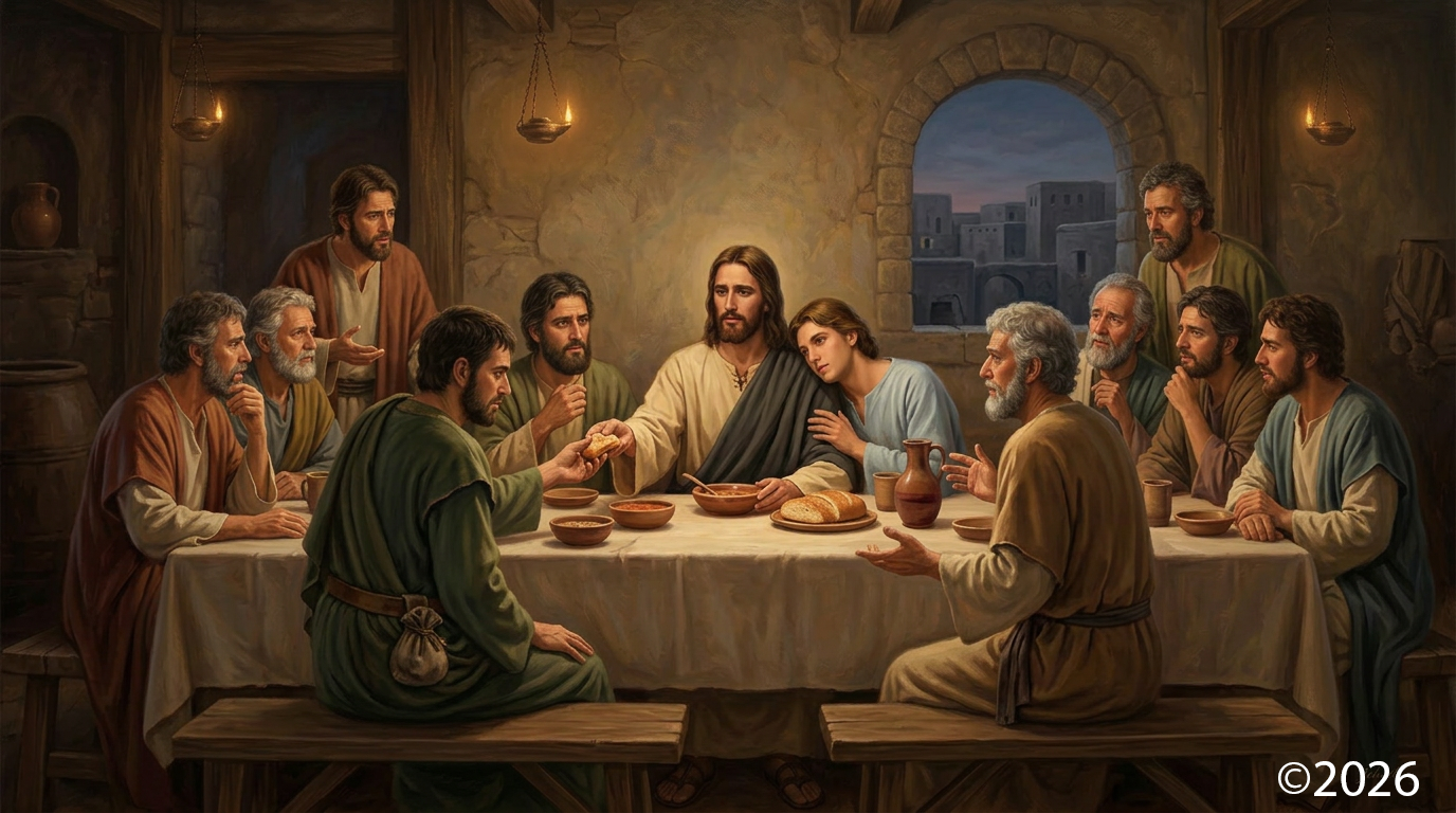 John 13:21–30: "One of you is going to betray me" 