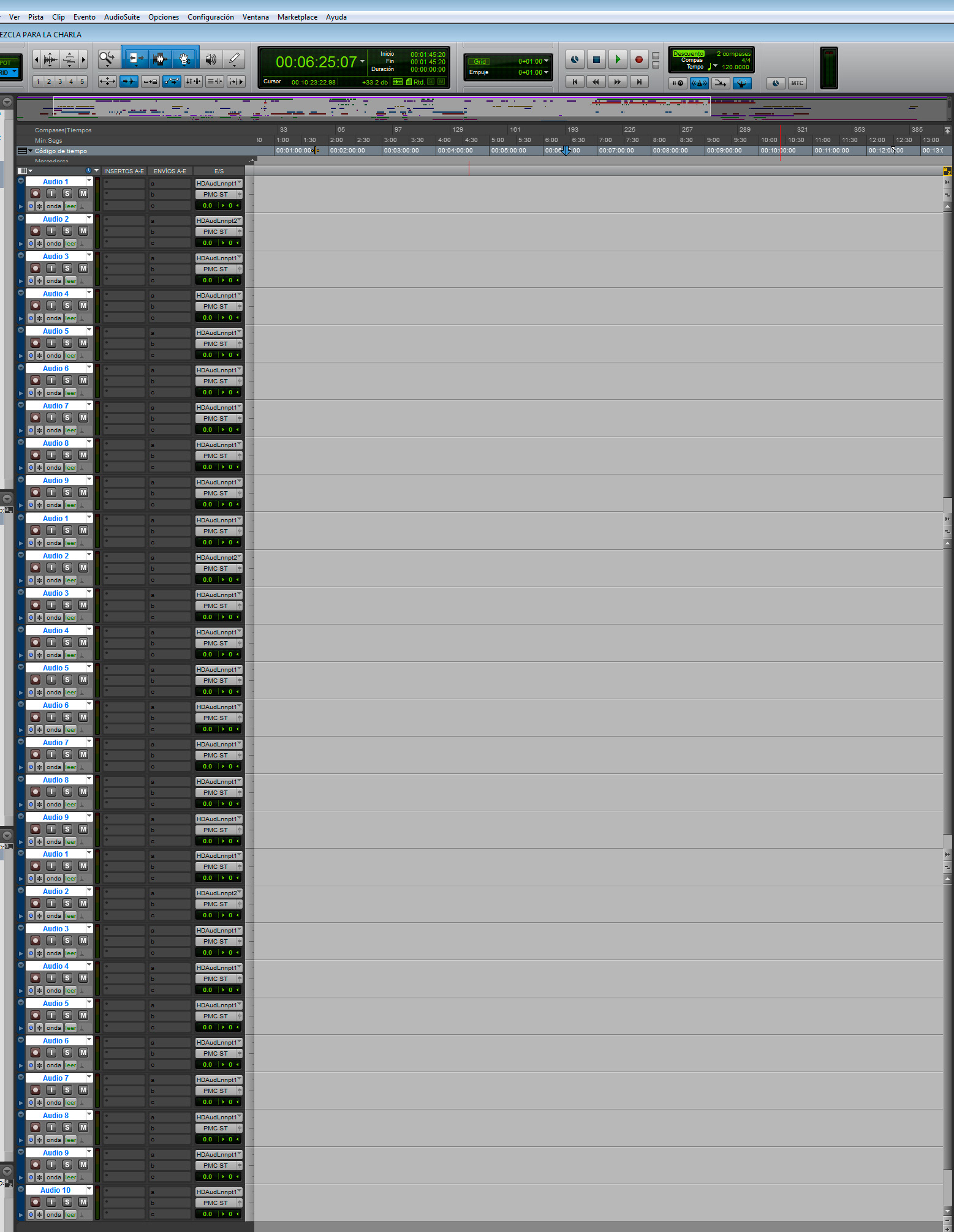 Línea de Protools