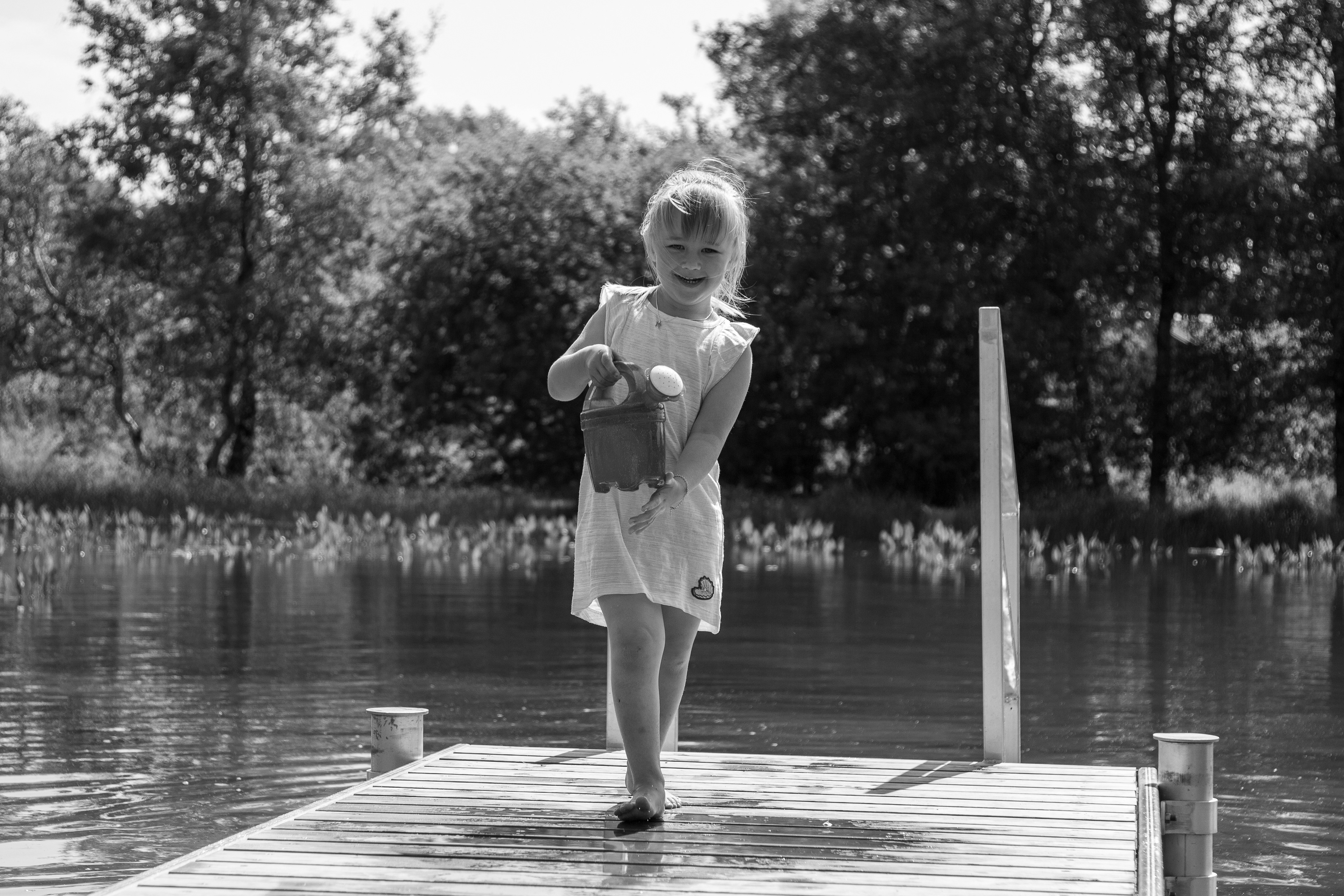 portrait, model, water