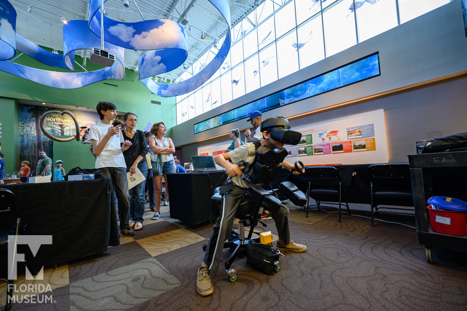 Users testing a prototype at a museum.