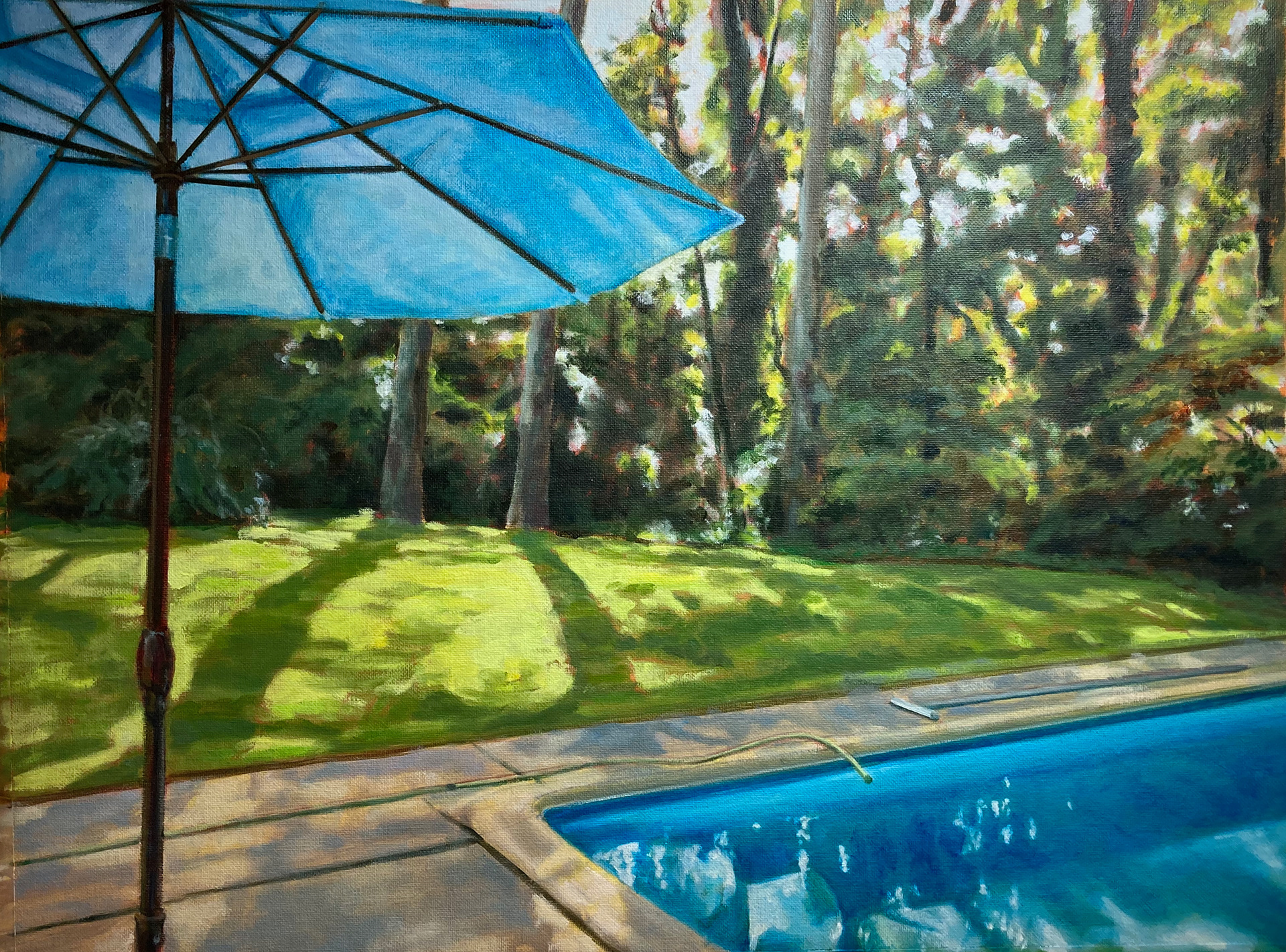 Cool of the Shade, 2021, oil on canvas, 18” x 24”