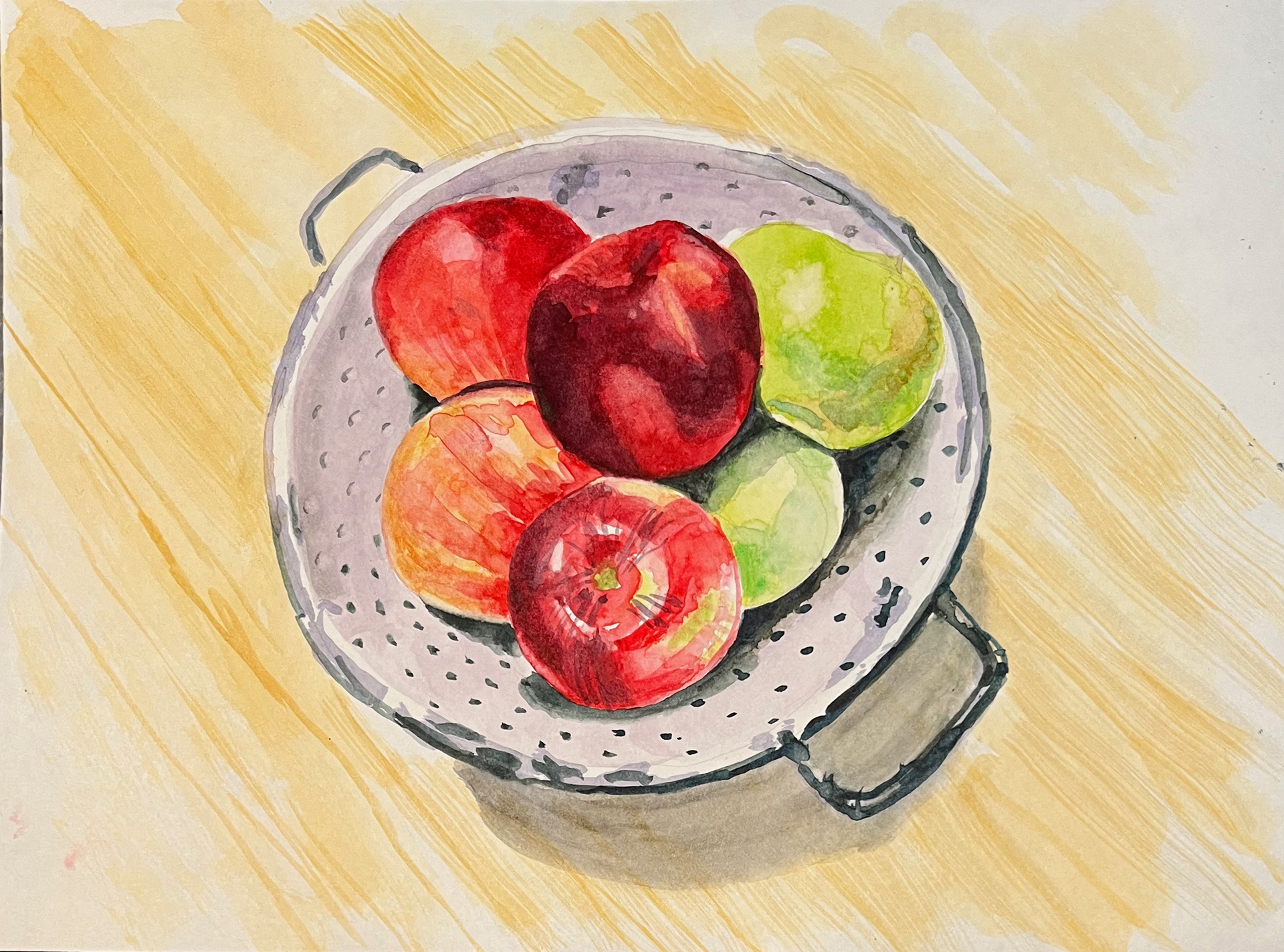 Fall Apples, 2025, watercolor, 9" x 12"