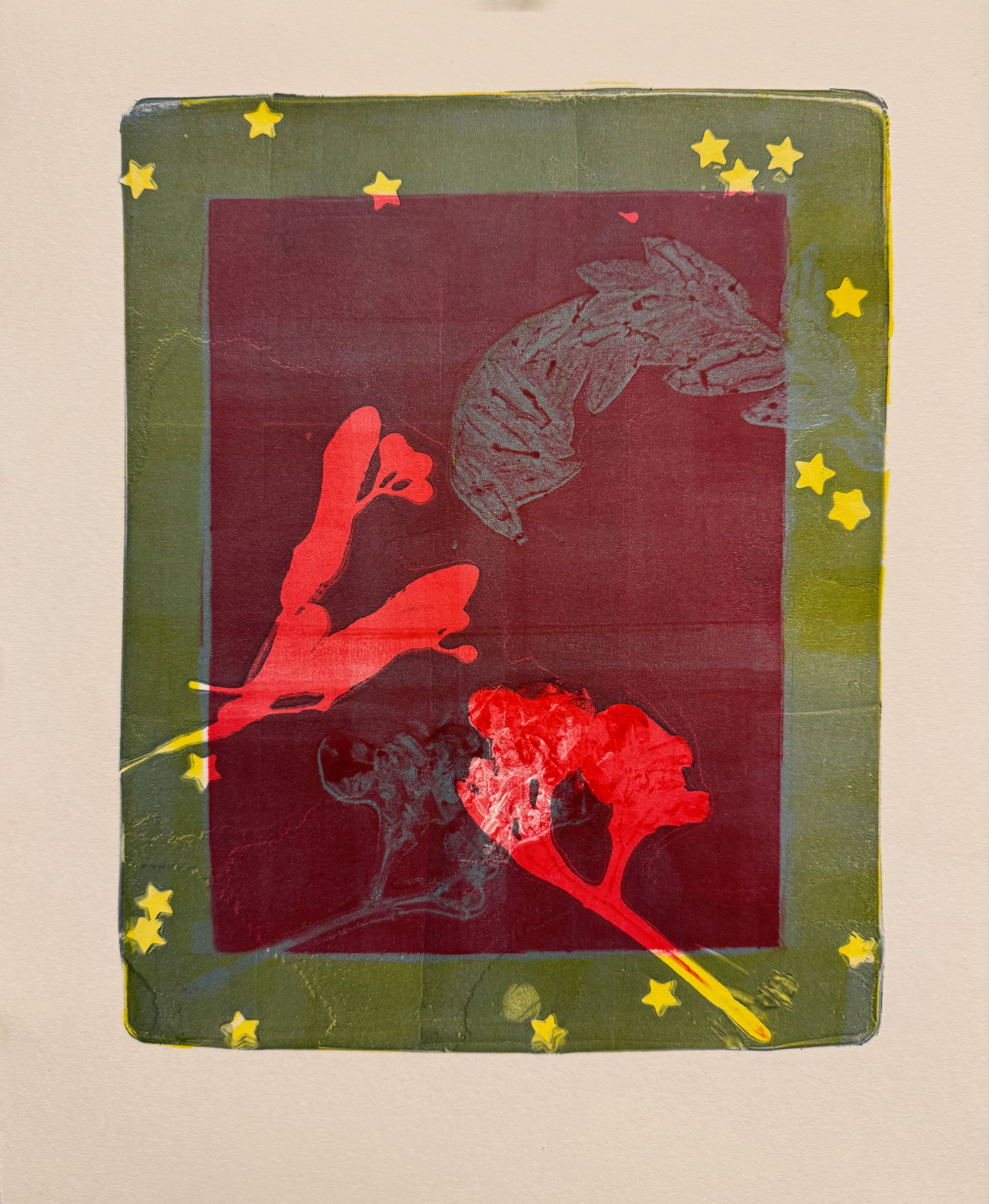 Untitled, 2025, monoprint, 12" x 9"