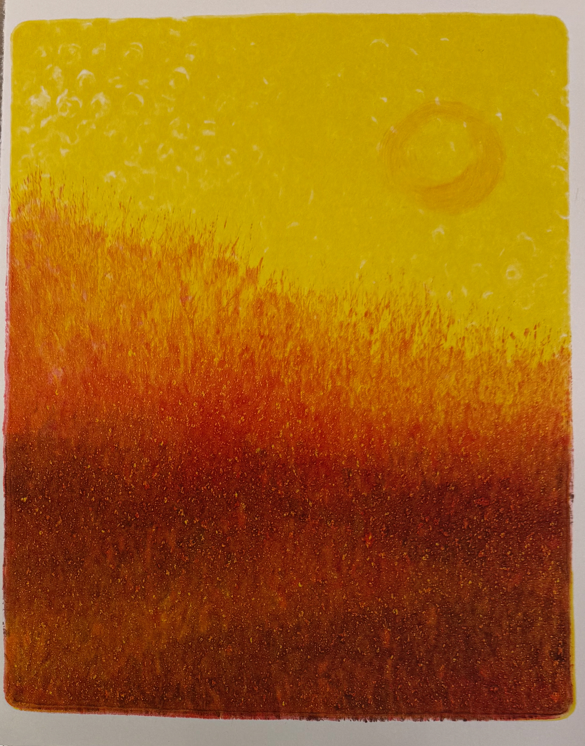 Prairie, 2025, monoprint, 12" x 9"