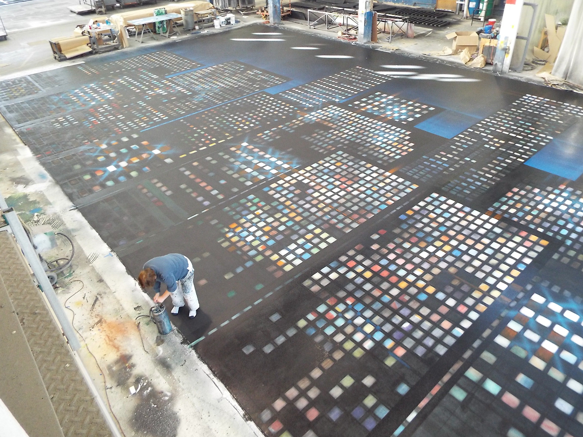 Adding final touches to a translucent drop.