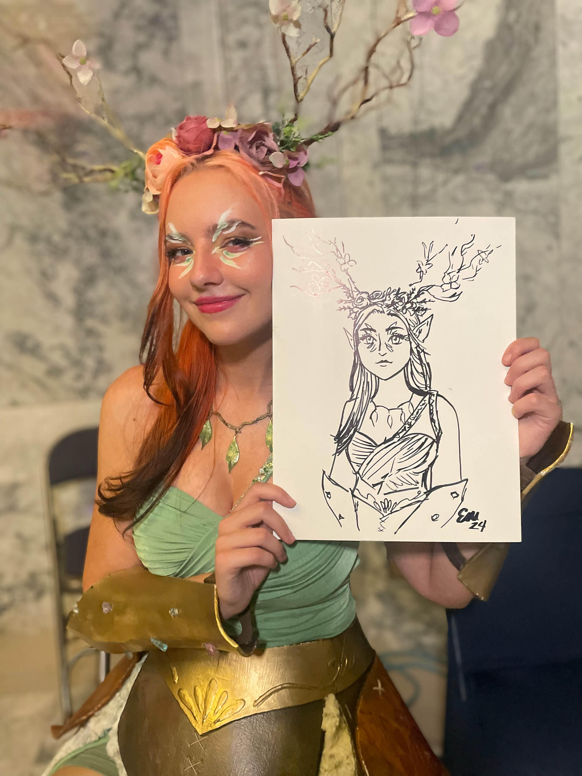 Large, 10 min Live Portrait Sketch.