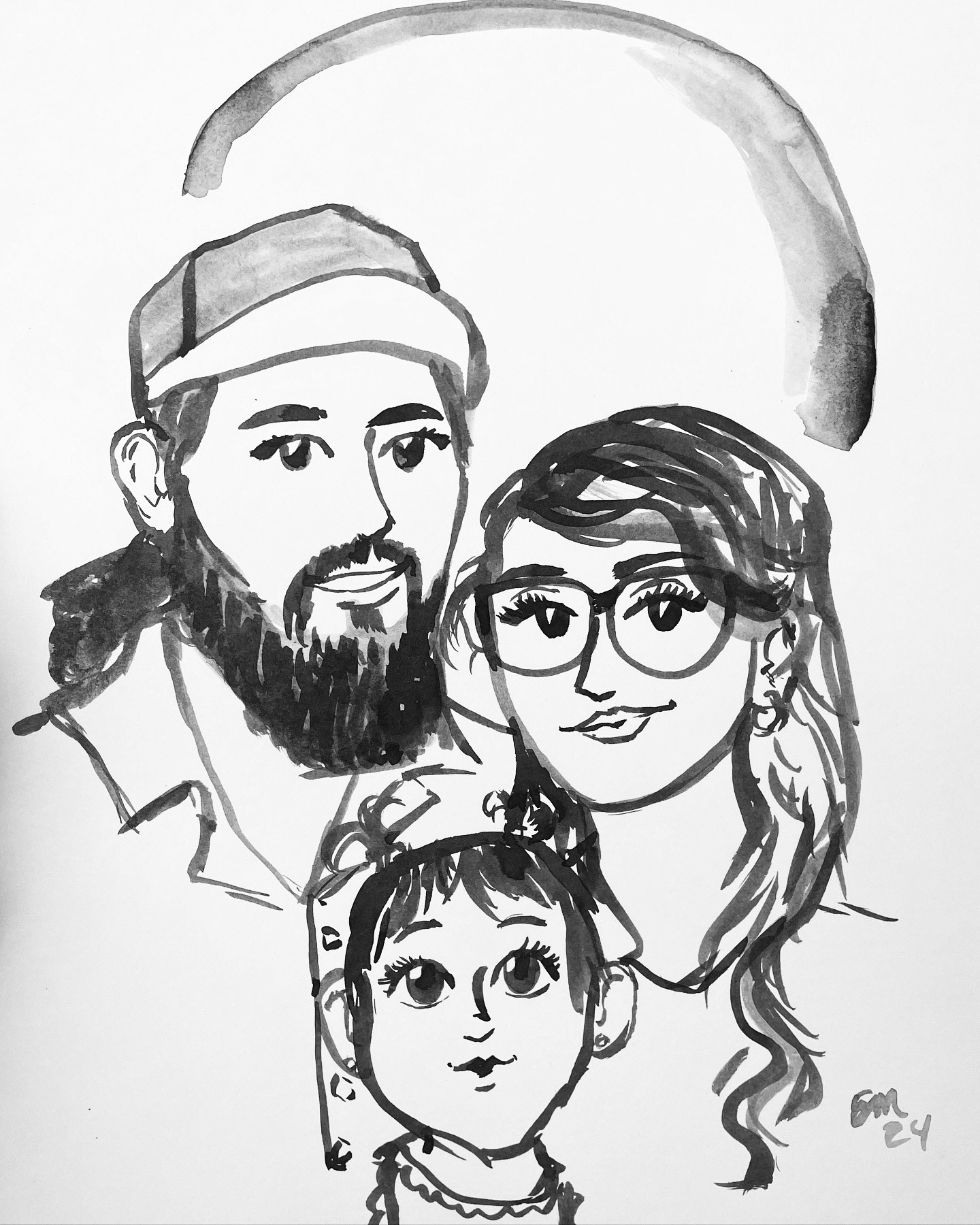 10 min, Ink & Brush