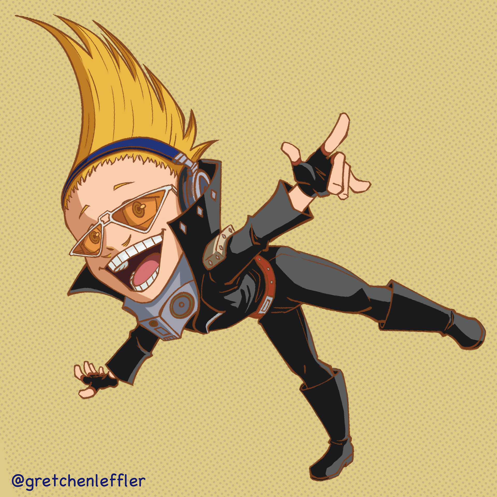 Fanart of Present Mic from My Hero Academia