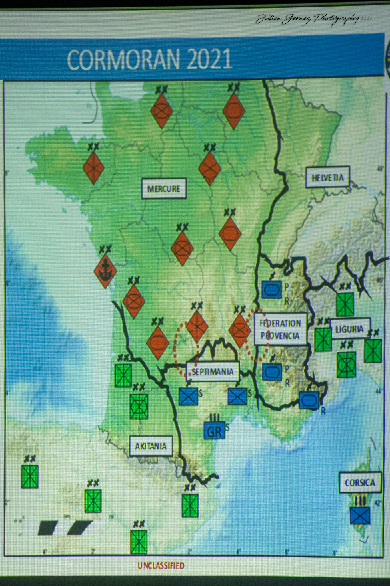 Carte de situation des forces
