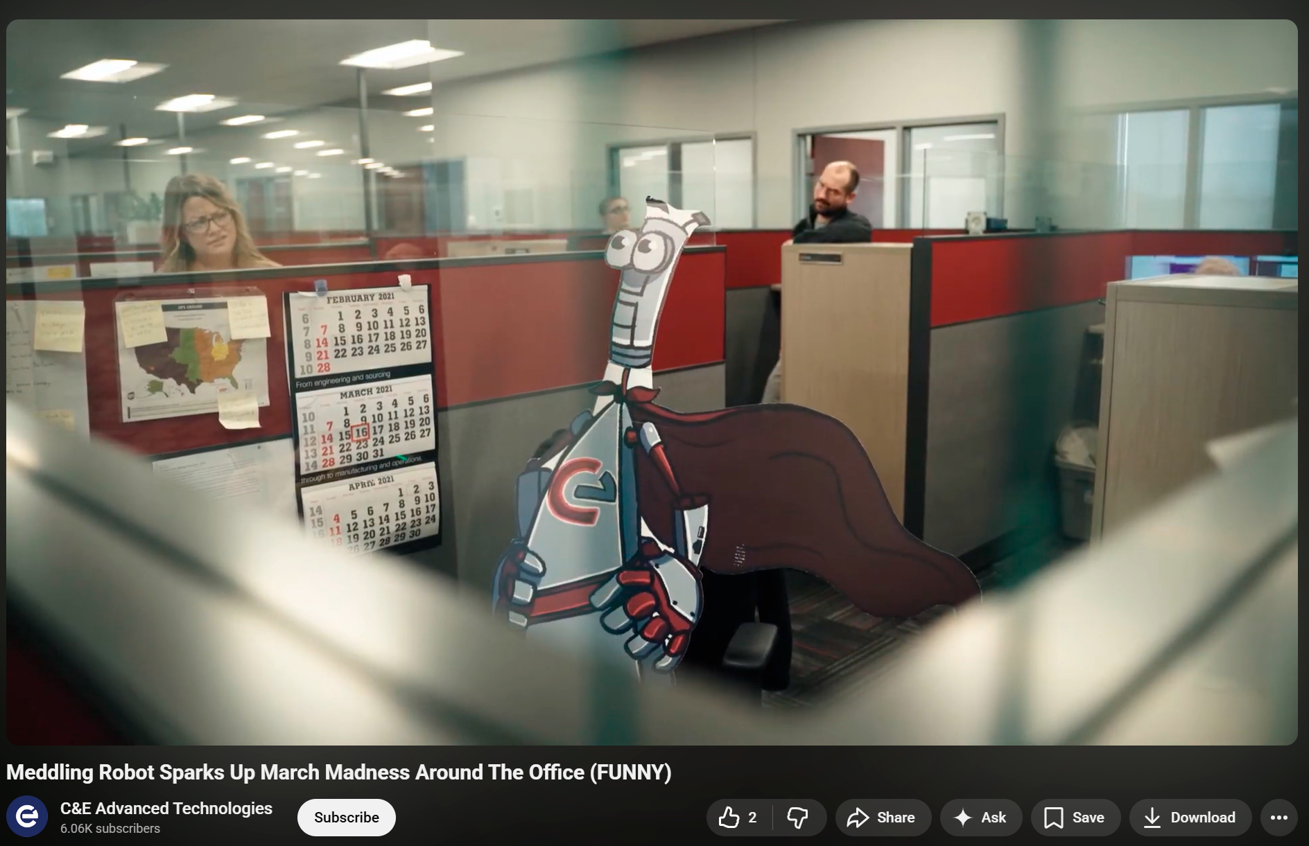 Cardboard Standup for YouTube video