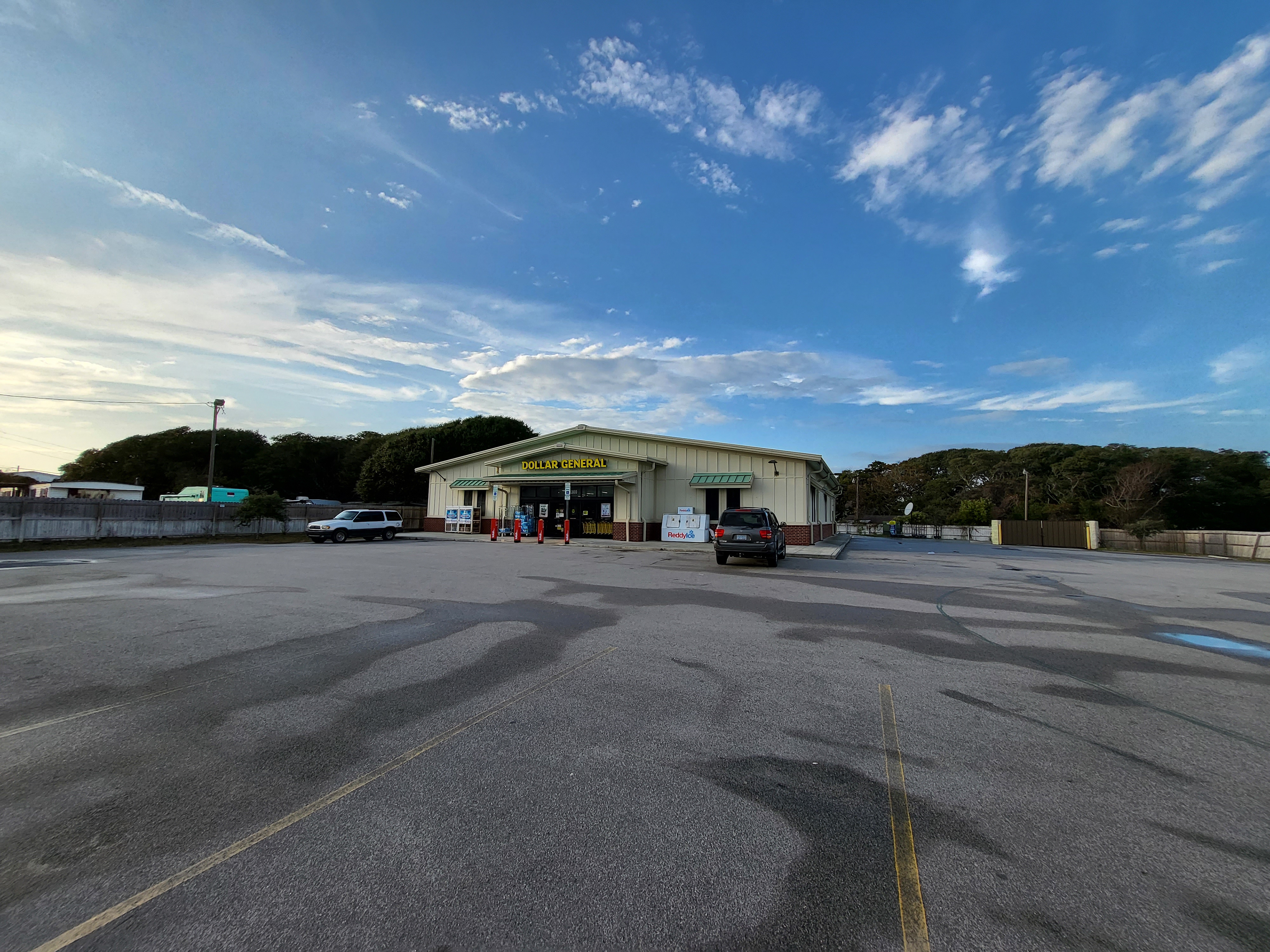 bit of history, before this was dollar general, this lot housed one of the many locally owned and operated restaurants, Frost Seafood which closed in 2020. additionally across the island dollar general serves as a grocer