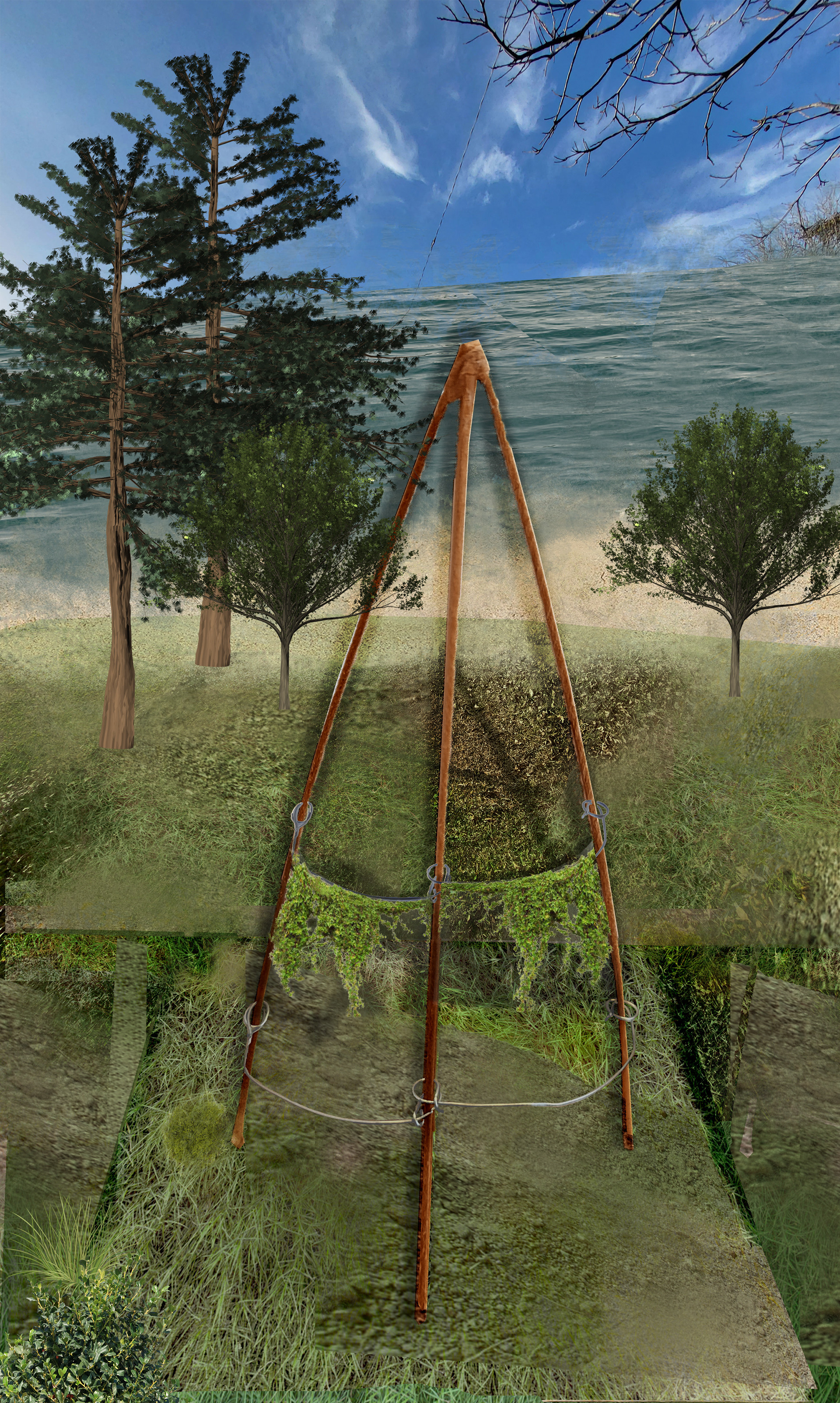 photoshop rendering of node neighboring Salter Paths iconic